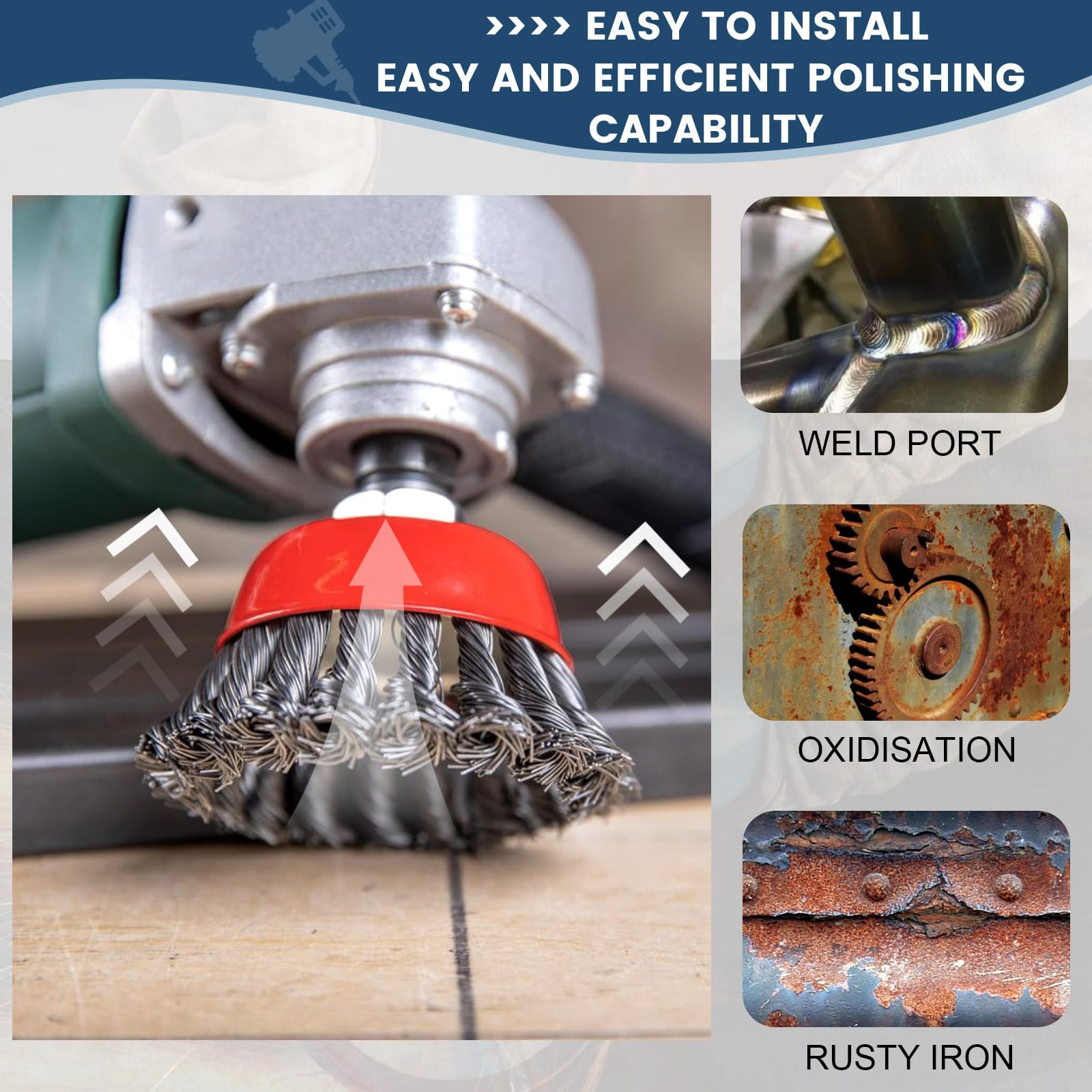 7-Piece Wire Wheel Brush Set for 4.5