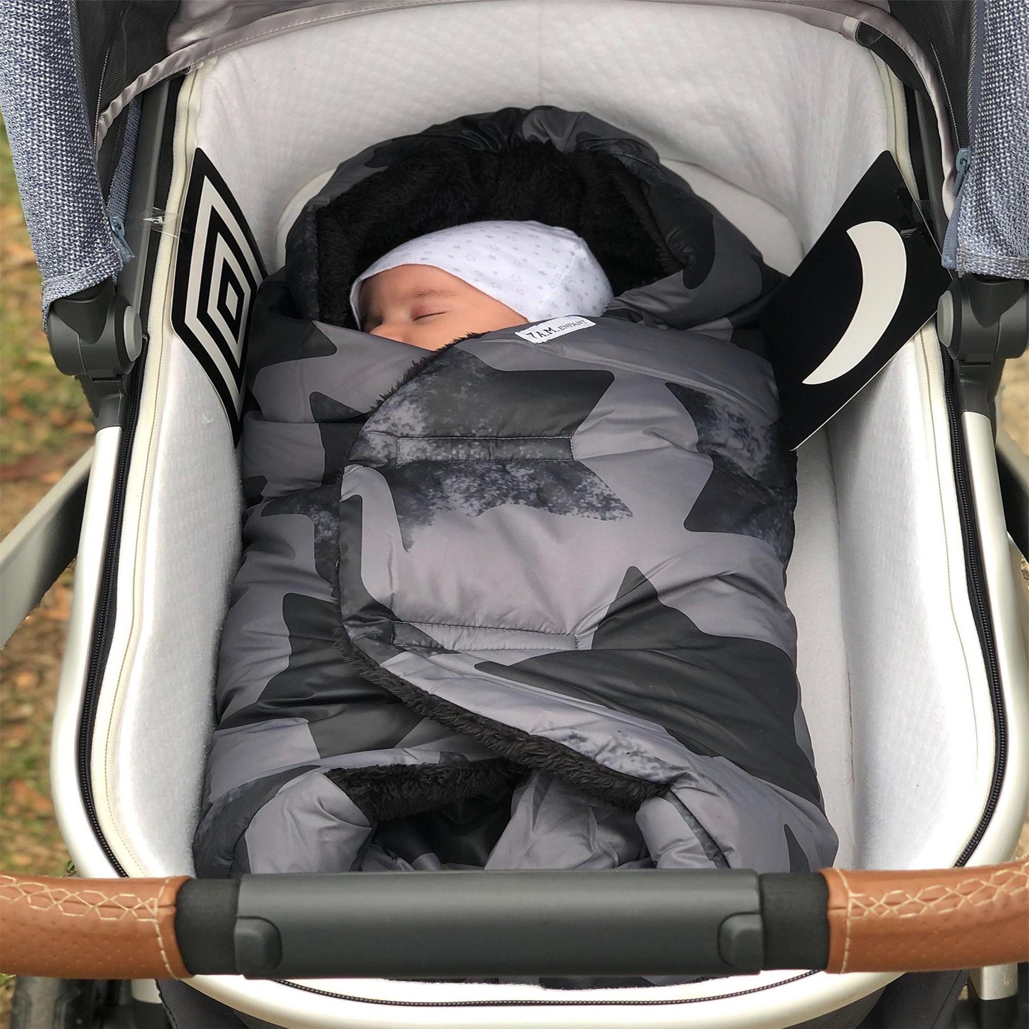 7AM Enfant Nido Plush Baby Car Seat Cover - Soft & Cozy Infant Car Seat Liner for Newborns - Perfect for Travel, Stroller, and Car Safety (Grey)