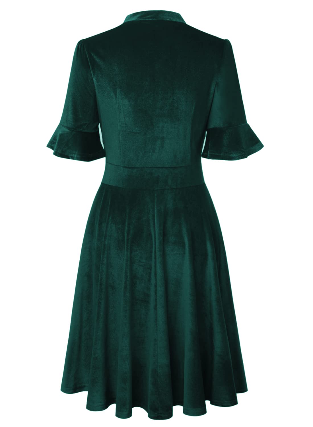 Women's Floral Ruffle Sleeve Summer Dress for Work, Church, Wedding Guest & Party Occasions - Elegant & Comfortable Casual Wear for Office, Brunch & Special Events