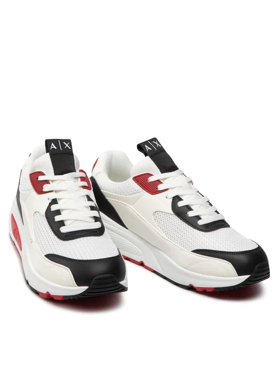 Armani Exchange OP.White Black Sneakers for Men - Casual Fashion Sneakers for Everyday Wear | Perfect for Street Style, Work & Weekend Outfits