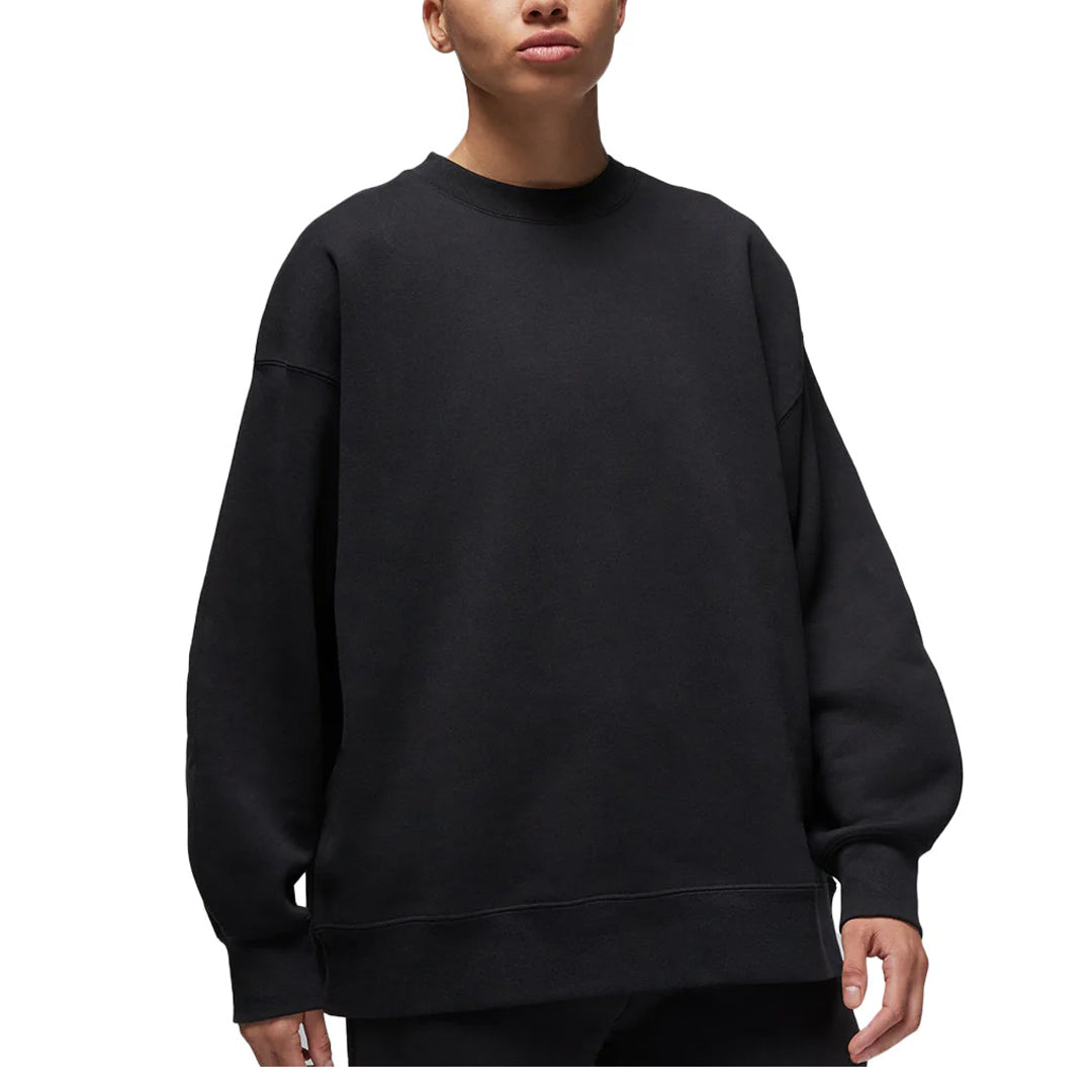 Women's Flight Fleece Crewneck Sweatshirt - Soft & Warm Black Pullover for Casual Wear, Lounge & Outdoor Activities