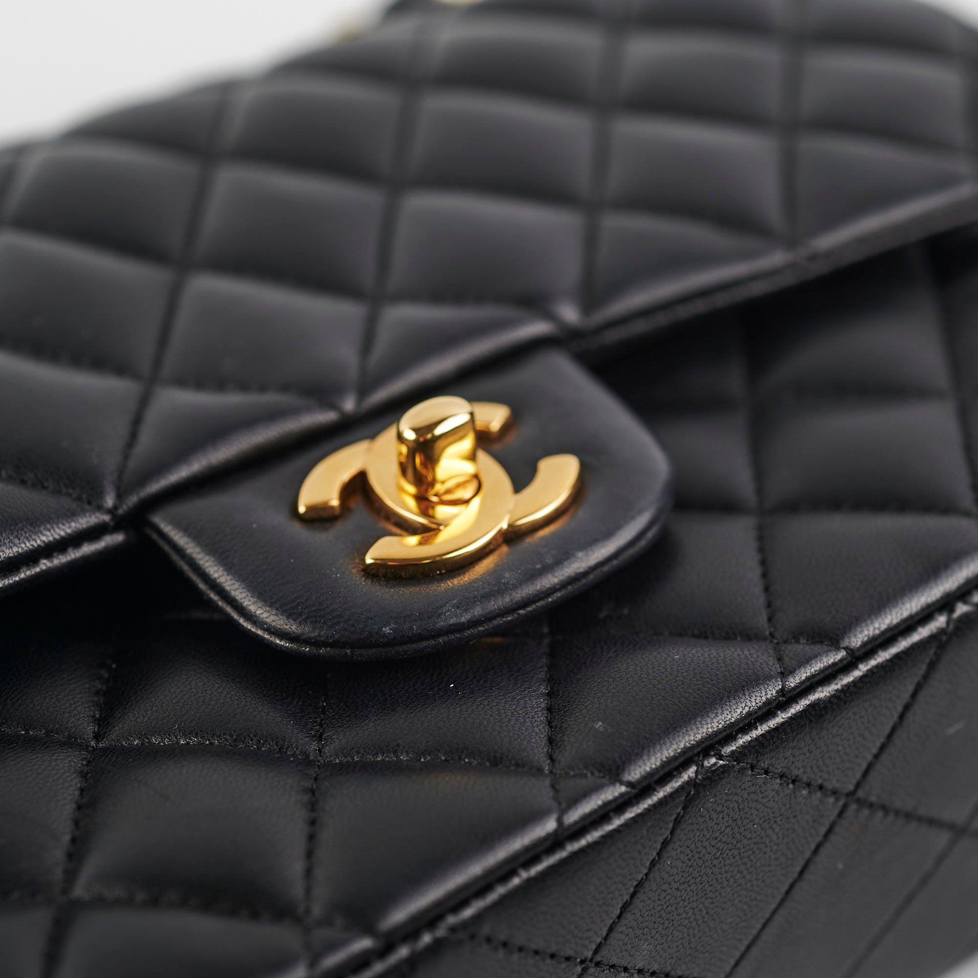 Chanel Classic Flap Bag Medium/Large Black Lambskin Leather Shoulder Bag - Perfect for Work, Date Night & Special Occasions