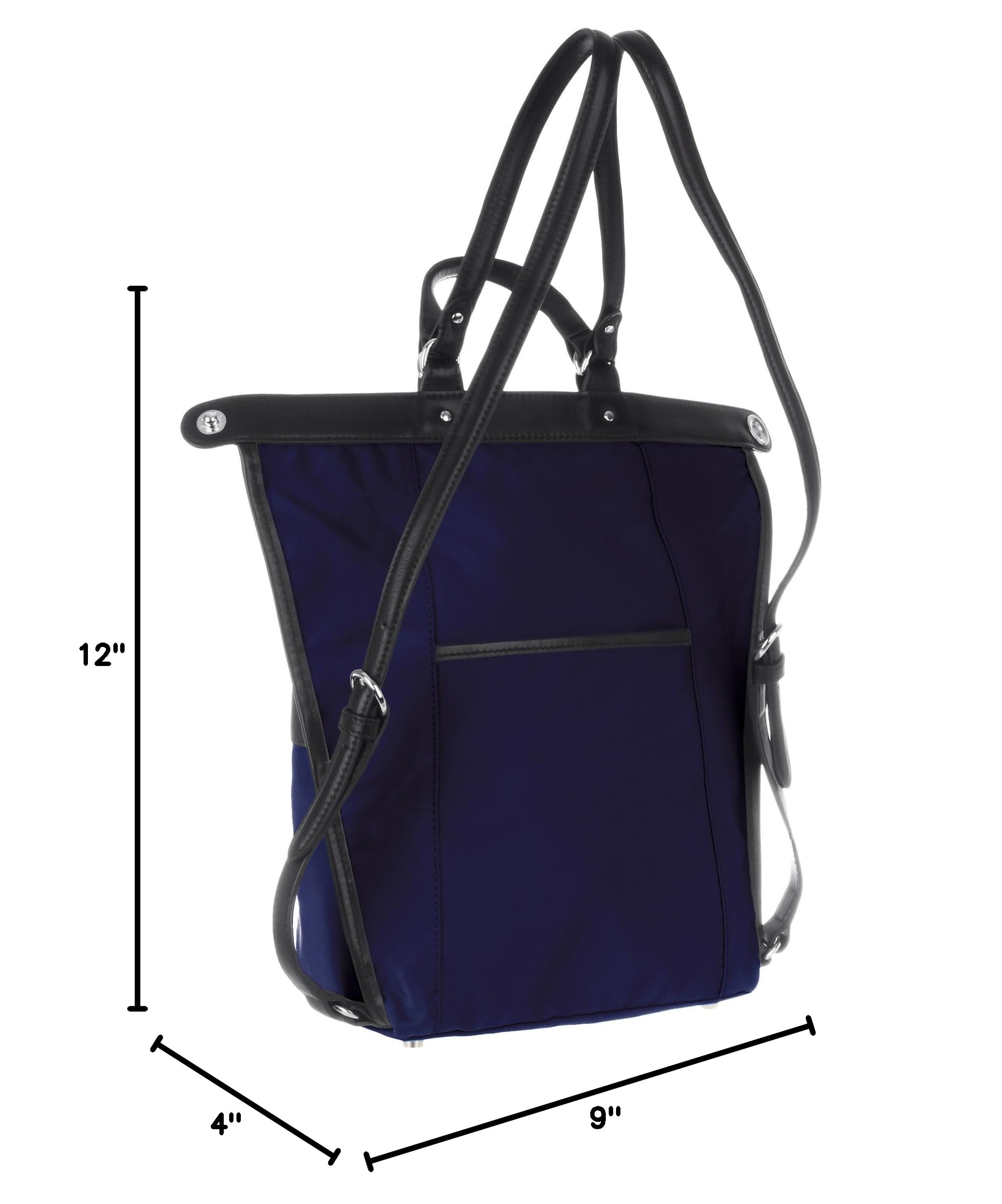 Gotham Gloss Small Backpack for Women - Stylish Waterproof Mini Backpack Purse for Travel, Work & School - Trendy Fashion Shoulder Bag with USB Charging Port