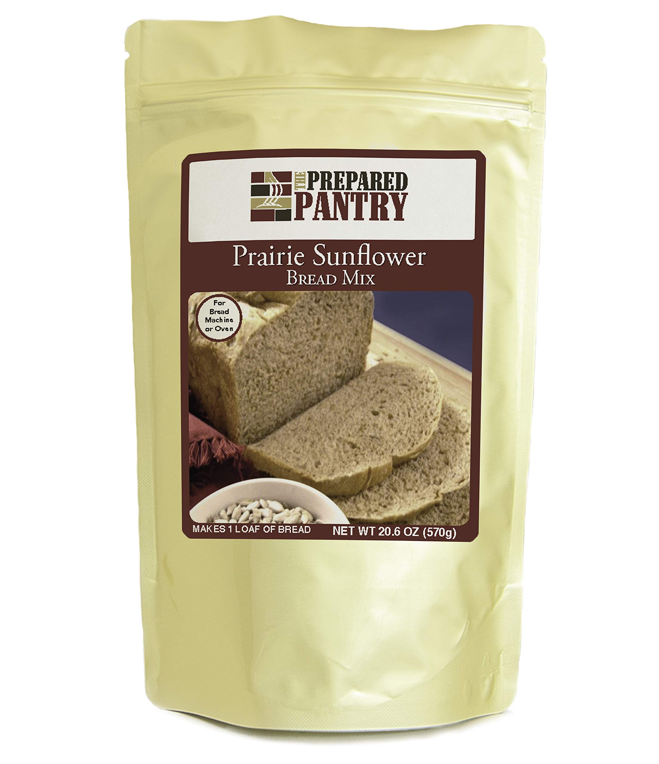 The Prepared Pantry Prairie Sunflower Gourmet Bread Mix - 16oz Single Pack for Bread Machine or Oven Baking | Artisan Homemade Bread Kit with Sunflower Seeds | Perfect for Breakfast, Brunch & Family Gatherings