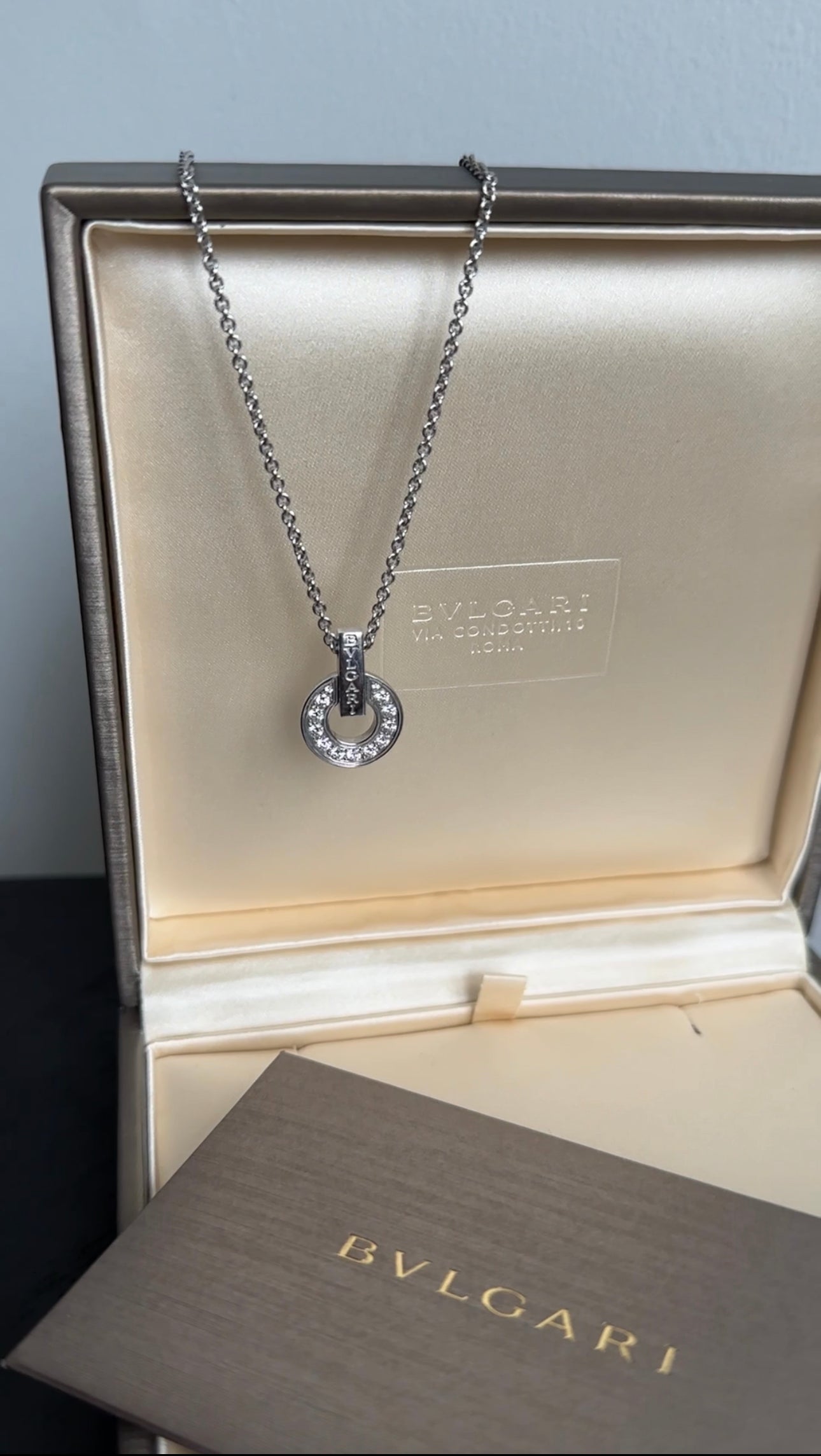 Bvlgari 18k White Gold Diamond Bvlgari Bvlgari Necklace for Women - Luxury Jewelry Gift for Anniversary, Wedding & Special Occasions