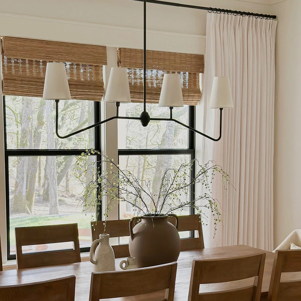 Pinch Pleated Blackout Curtains - 100% Linen Custom Drapes in Grey & Beige | Modern Thermal Insulated Window Treatments for Living Room & Bedroom