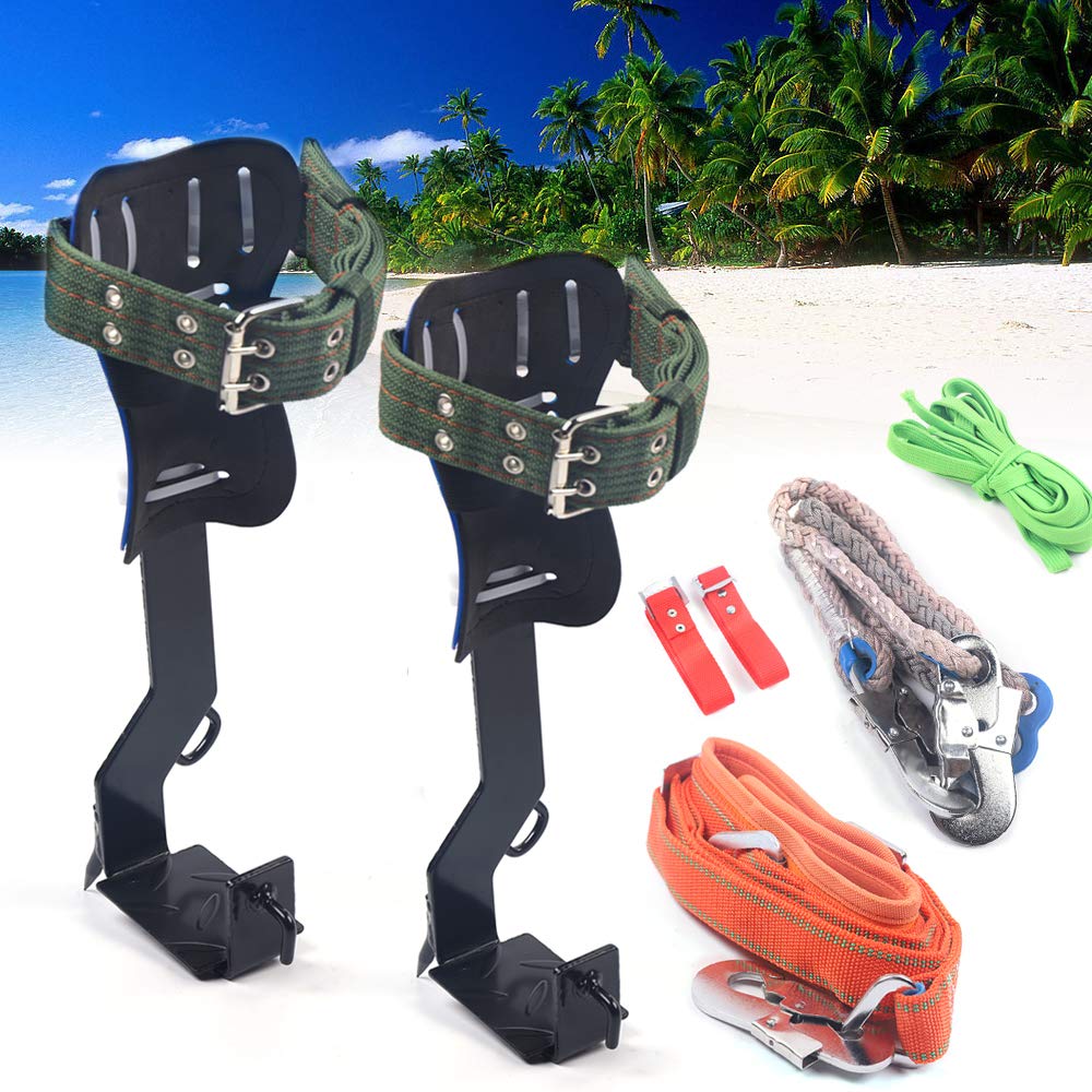 Tree Climbing Spikes Set with Adjustable Safety Belt - Lightweight Portable Climbing Gear for Fruit Picking, Hunting & Arborist Work - Perfect for Outdoor Tree Climbing, Observation & Professional Use