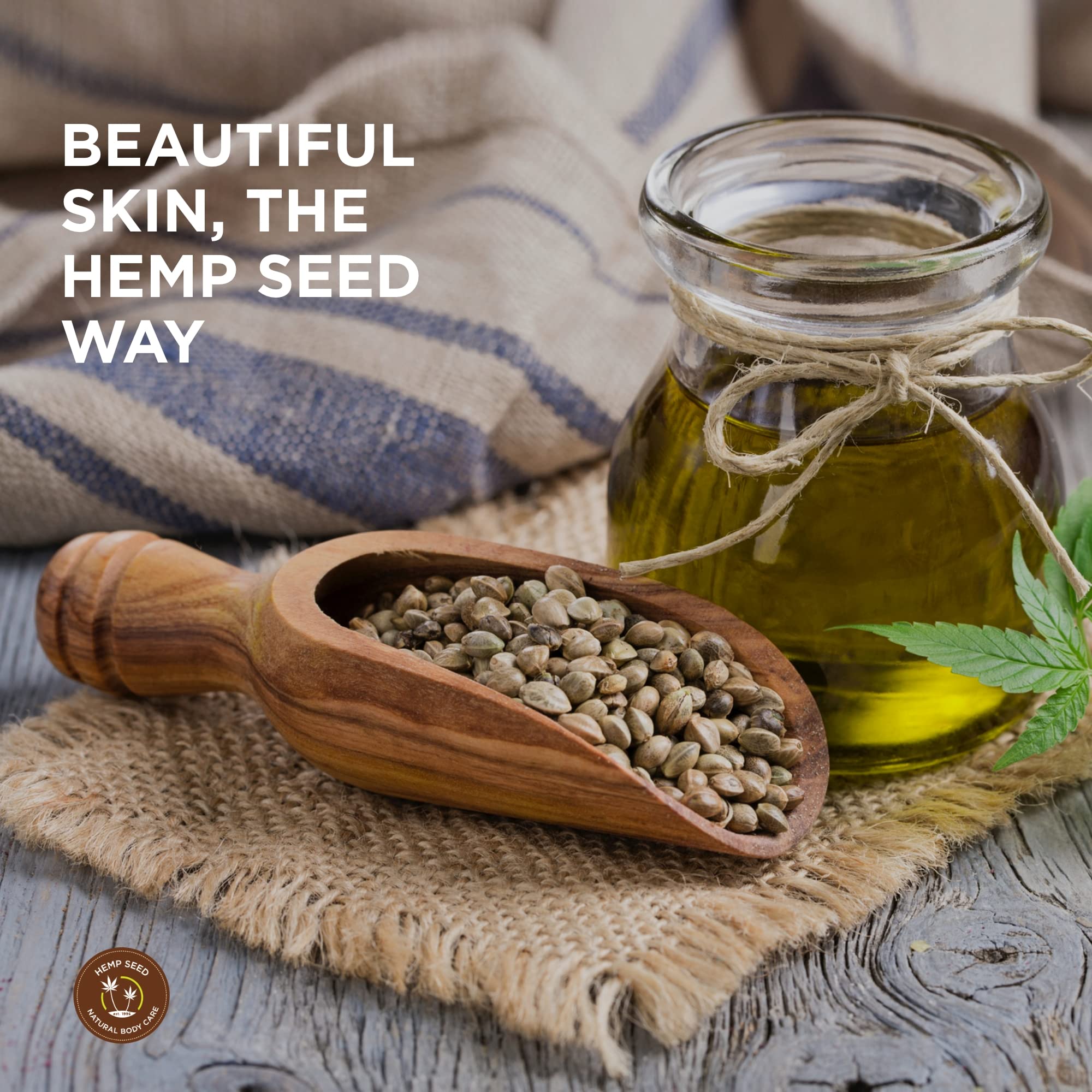 Organic Hemp Seed Massage Lotion - 8 oz | Deep Moisturizing Body Lotion for Dry Skin | Slow-Absorbing, Non-Greasy Formula | Vegan & Cruelty-Free | Perfect for Couples Massage & Spa Nights