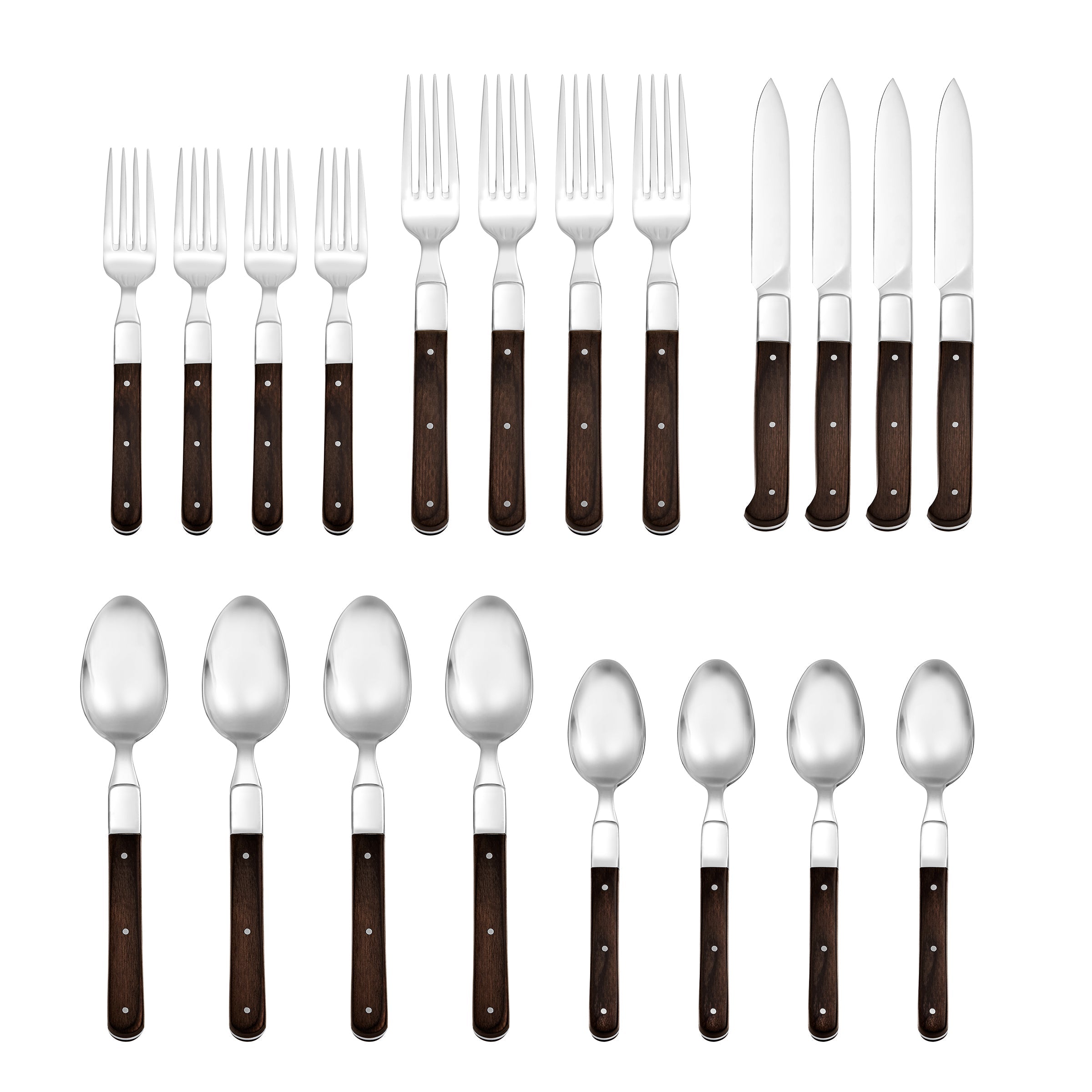 Premium St. Michel 20-Piece Stainless Steel Flatware Set - Elegant Silverware for 4-Person Place Setting - Perfect for Dinner Parties, Weddings & Everyday Dining