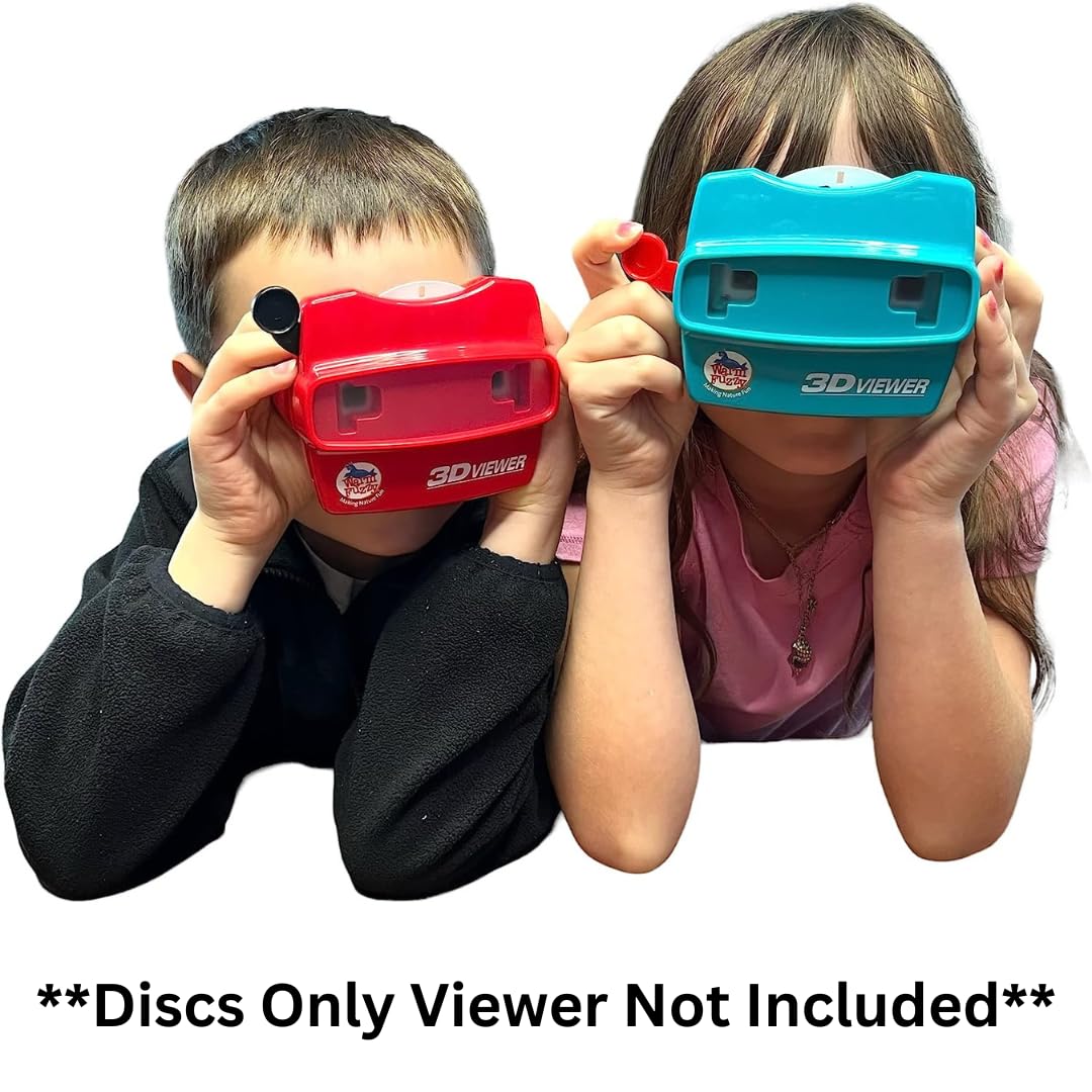 Space & Dinosaur Viewfinder Reels for Kids & Adults - 6 HD 3D Slide Reels with 42 Images | Retro Classic Toy for Family Fun, Educational Play & Nostalgic Entertainment