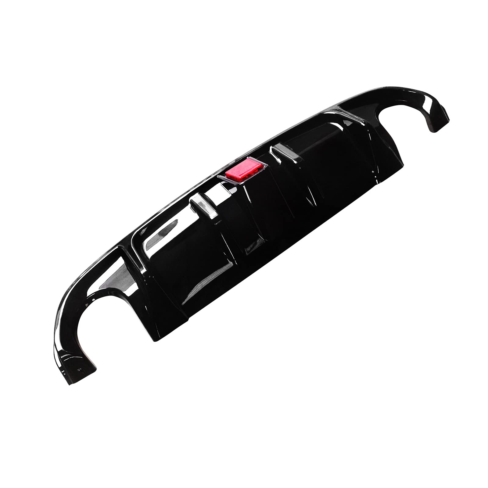NINTE Gloss Black Rear Diffuser for 2014-2017 Infiniti Q50 & Q50S - Painted Lower Bumper Lip with Functional Brake Light | Perfect for Car Enthusiasts & Performance Upgrades