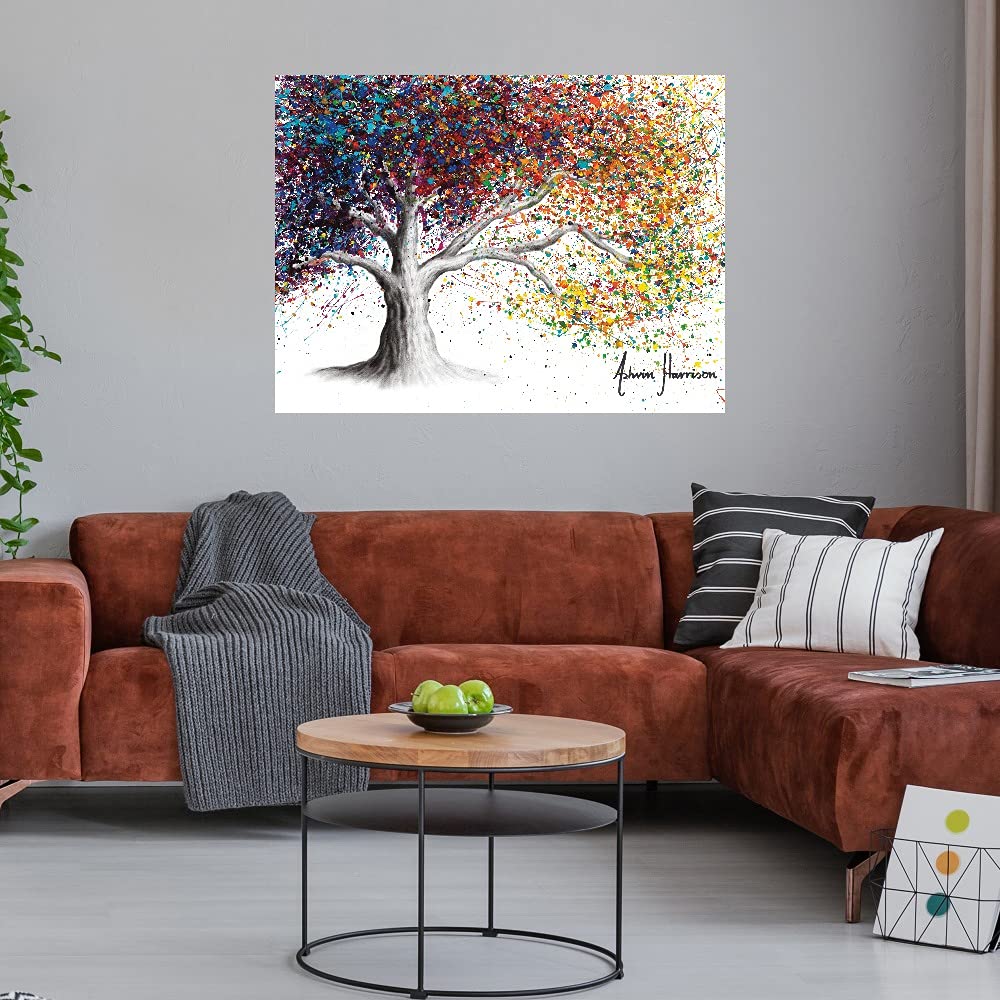 Ashvin Harrison 'The Colour of Dreams' Fine Art Canvas Wall Decor - 43x32 Inches - Ready to Hang - Modern Abstract Painting for Living Room, Bedroom, Office & Home Decor - Perfect for Gifts, Housewarming & Interior Design