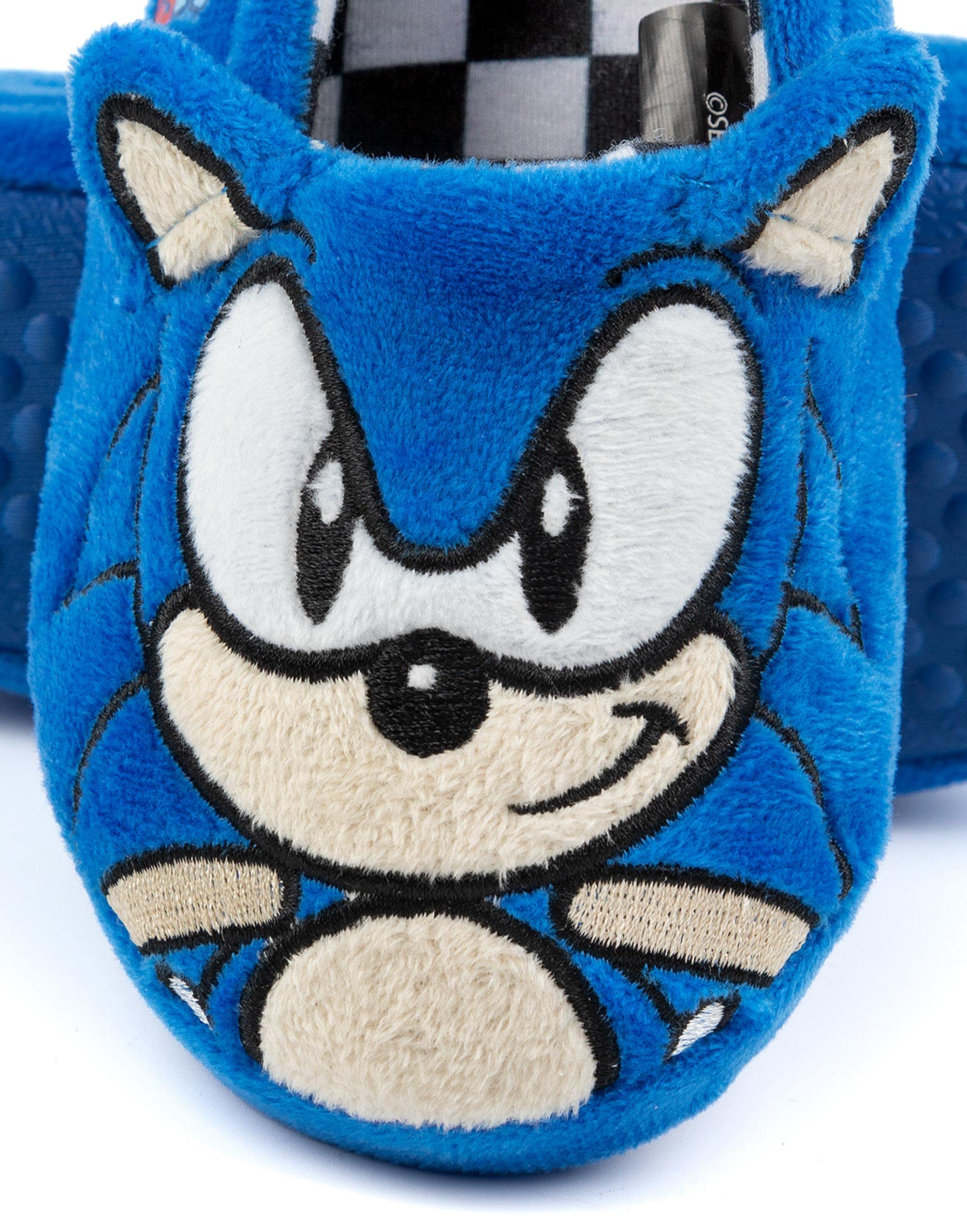 Sonic The Hedgehog Kids Slippers - Plush 3D Character Shoes with Embroidered Face | Soft & Comfortable House Shoes for Boys & Girls | Perfect for Indoor Play, Cosplay & Gift Giving
