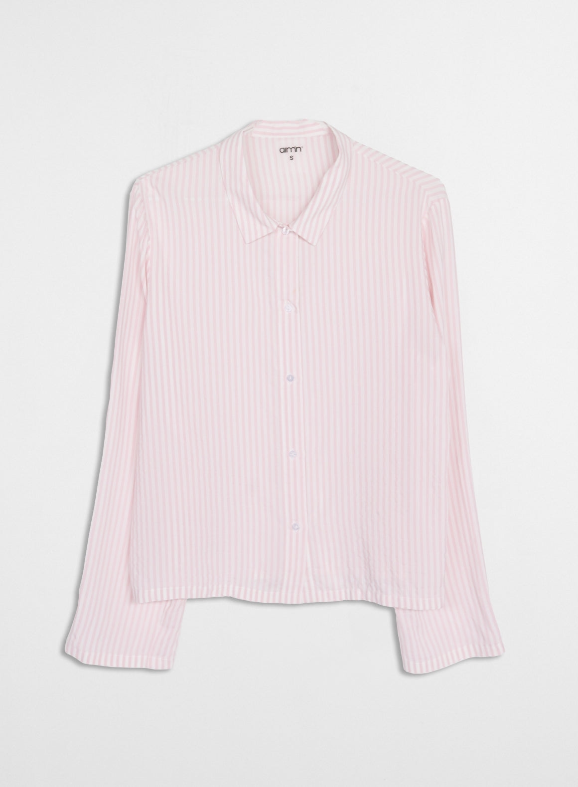 Winter Bloom Stripe Pajama Shirt for Women - Soft Flannel Sleepwear Top for Cozy Nights & Lounging at Home