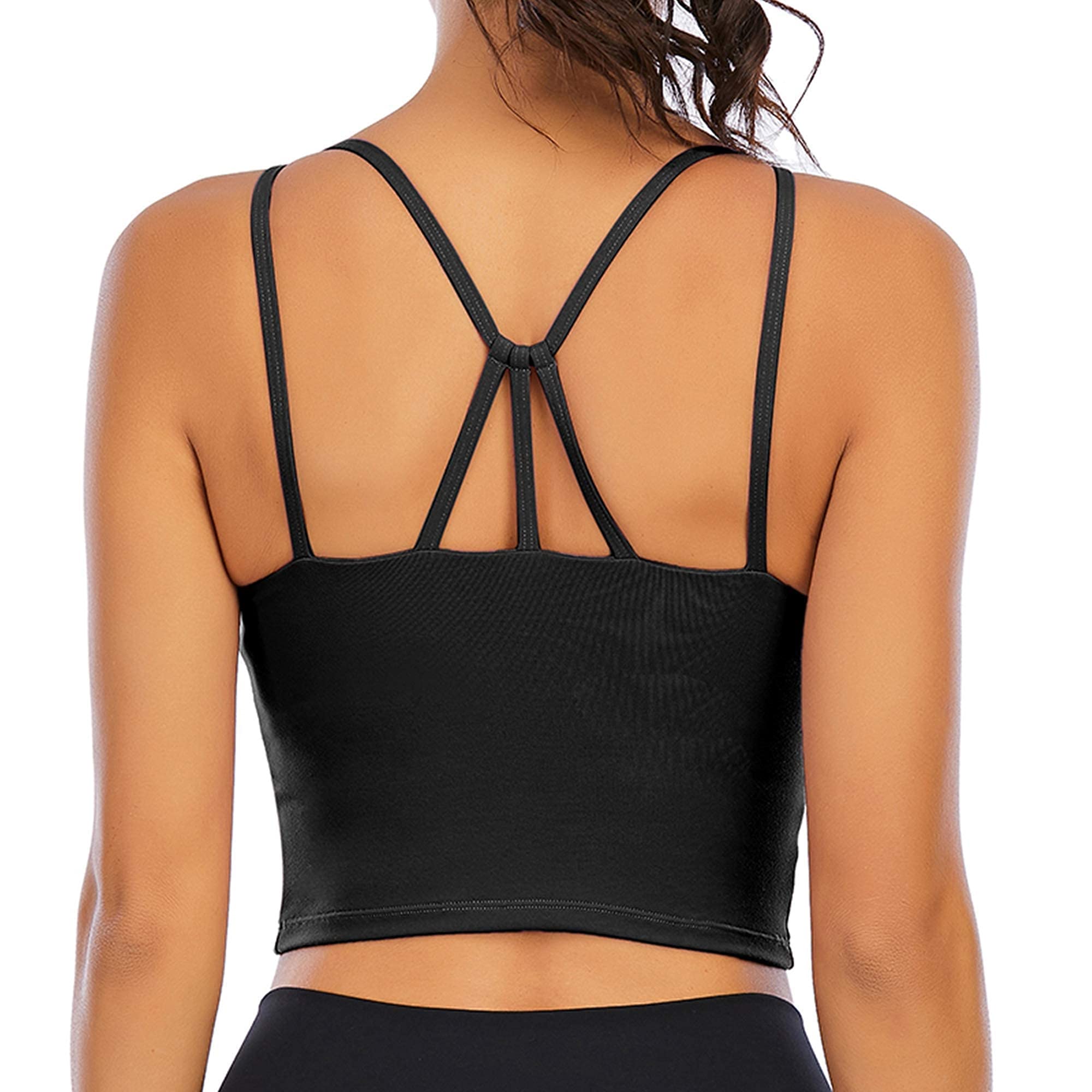 Women's Longline Padded Sports Bra - High Support Yoga Crop Top for Workout & Fitness | Perfect for Running, Gym, Yoga & Activewear
