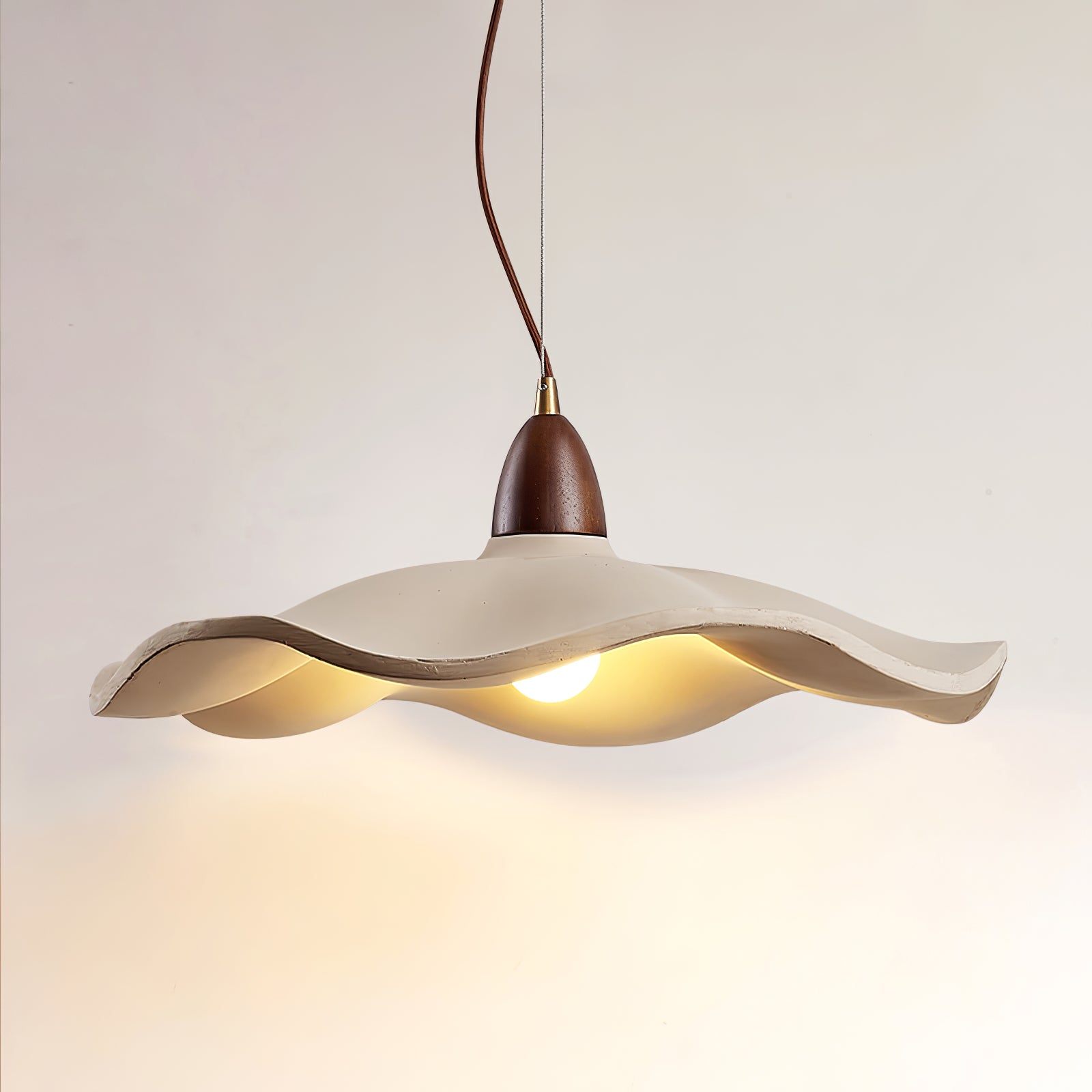 Modern Cement Wave Pendant Light - Industrial Style Hanging Lamp for Kitchen Island, Dining Room & Living Room Decor