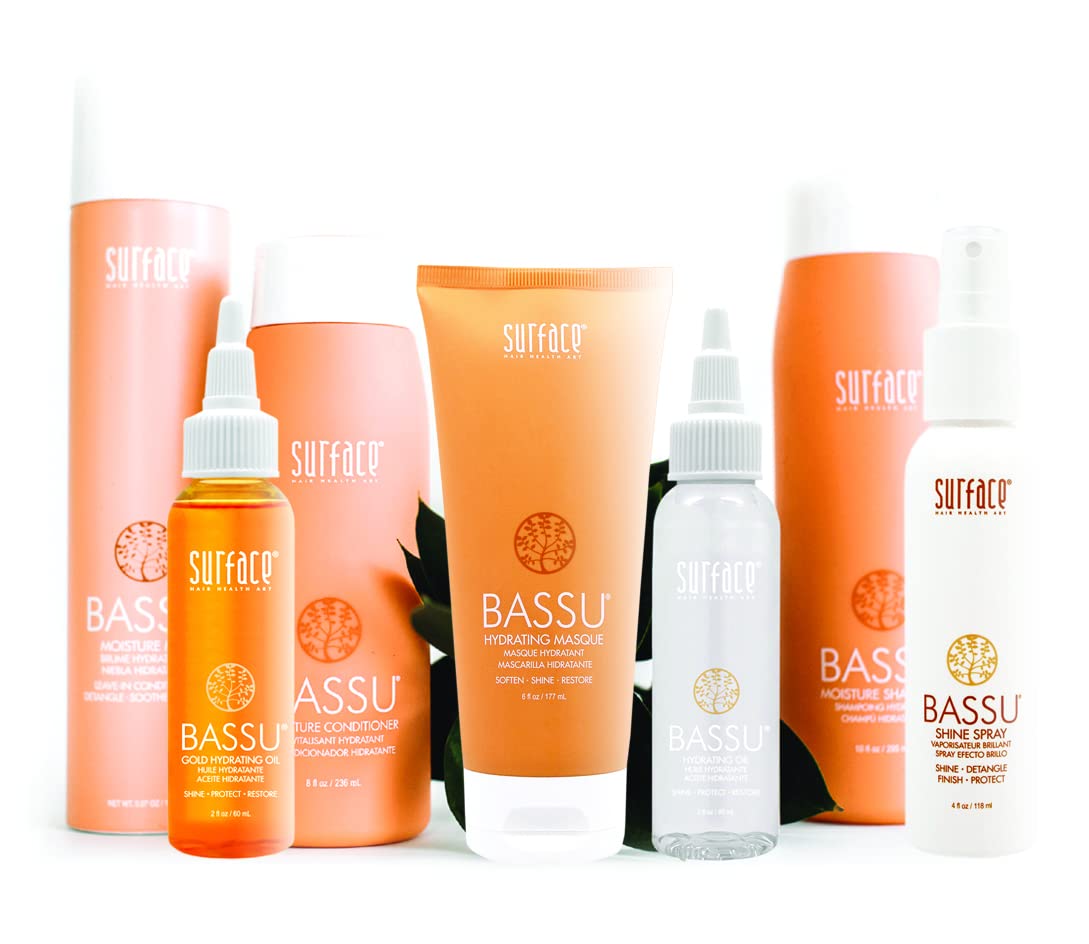 Sulfate-Free Surface Hair Bassu Moisture Shampoo - Hydrating & Cleansing for Shiny Hair - Perfect for Dry, Damaged Hair & Daily Hair Care Routine