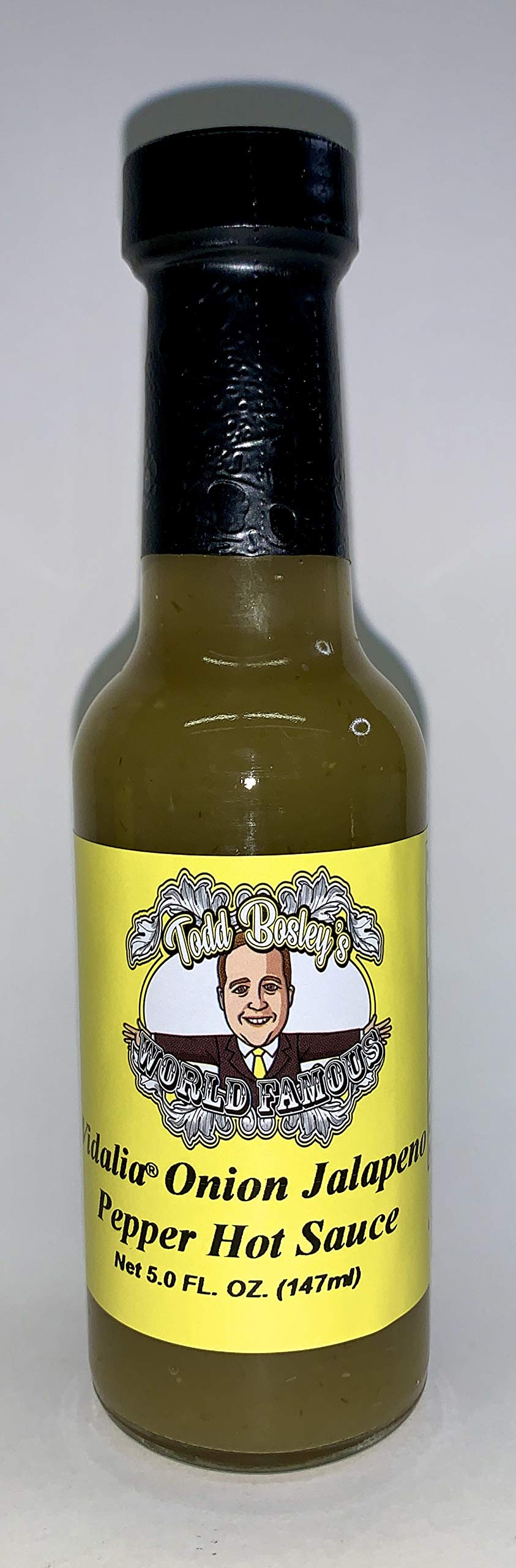 Todd Bosley's World Famous Vidalia Onion Jalapeno Pepper Hot Sauce - 4 Pack Spicy Gourmet Condiment for Burgers, Wings & Tacos | Sweet & Spicy Flavor | All-Natural Ingredients