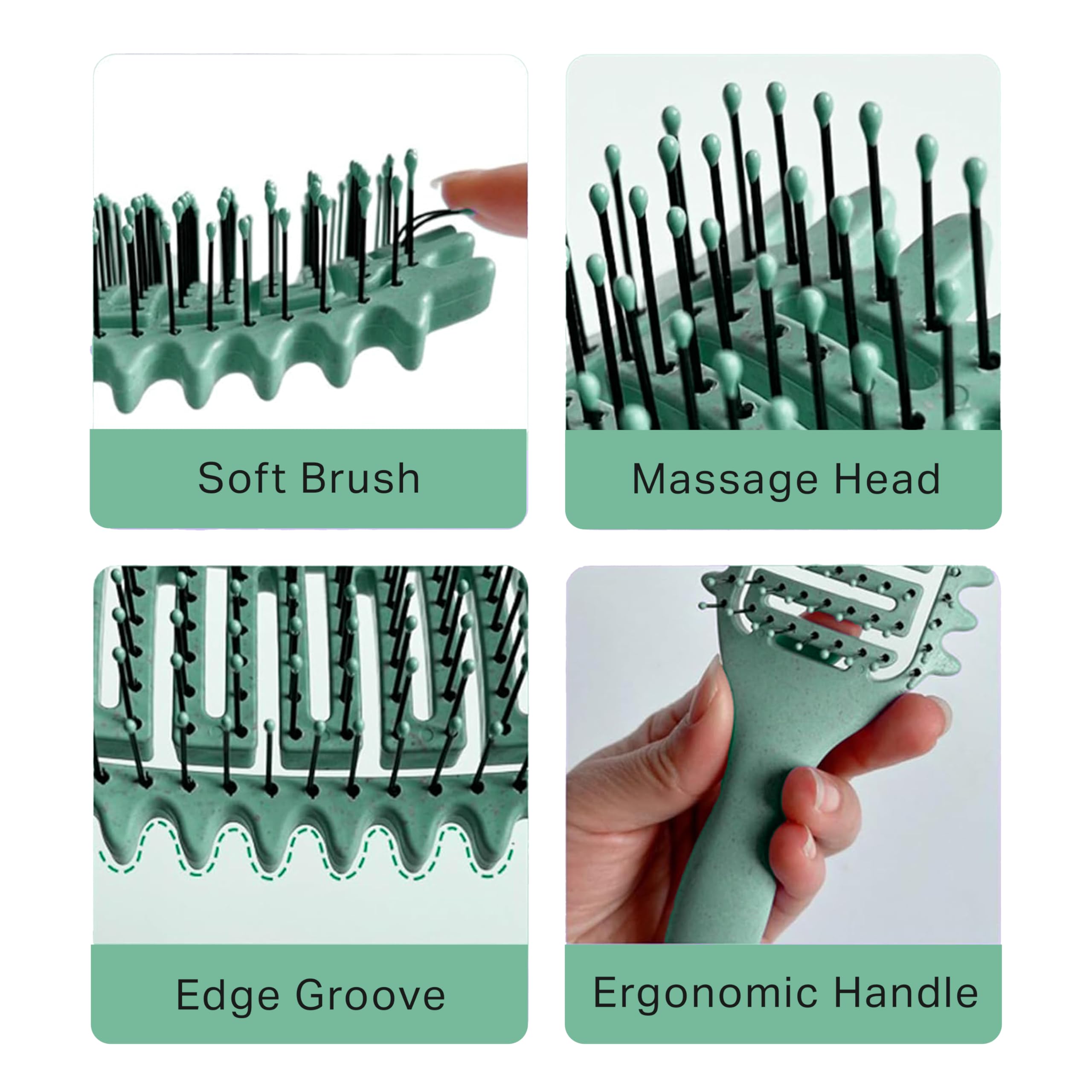 Best Curly Hair Brush for Women - Detangling & Curl Defining Brush with Vented Design - Styling Comb for Natural Curls, Waves & Frizzy Hair - Perfect for Daily Hair Care & Salon Styling