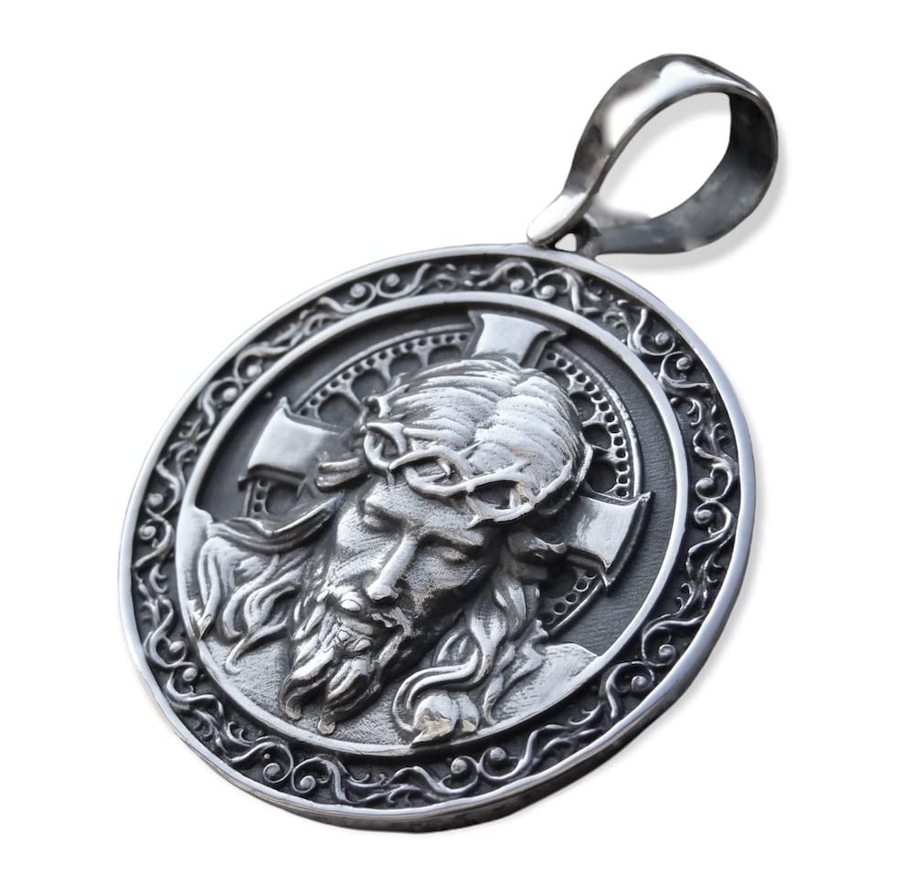 925 Sterling Silver Jesus Christ Pendant - Handmade Religious Cross Necklace for Women & Men - Perfect for Baptism, Confirmation & Daily Faith Jewelry