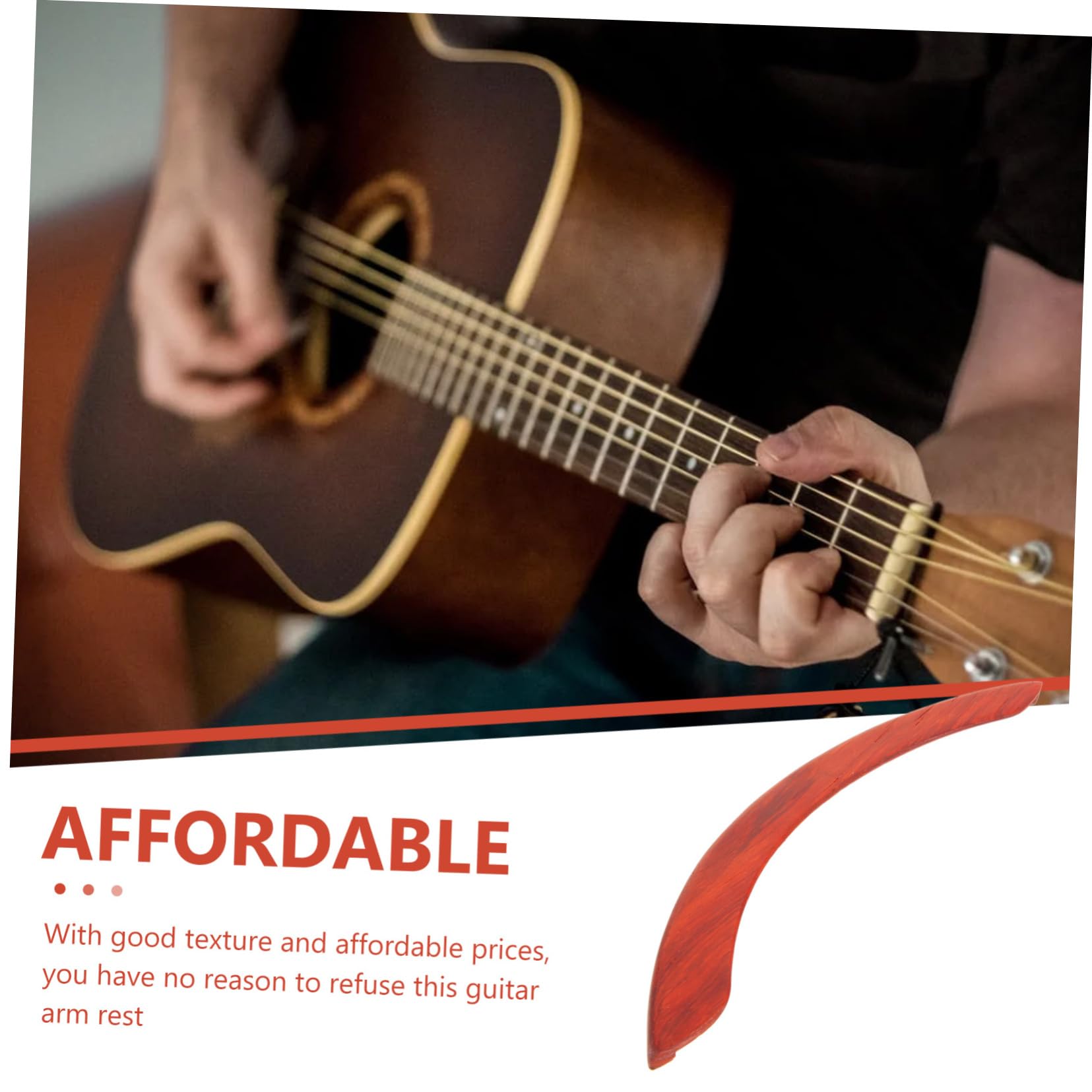 Premium Acoustic Guitar Wood Hand Rest - Smooth Wooden Guitar Accessory for Comfortable Playing | Perfect for Live Performances, Studio Sessions & Practice