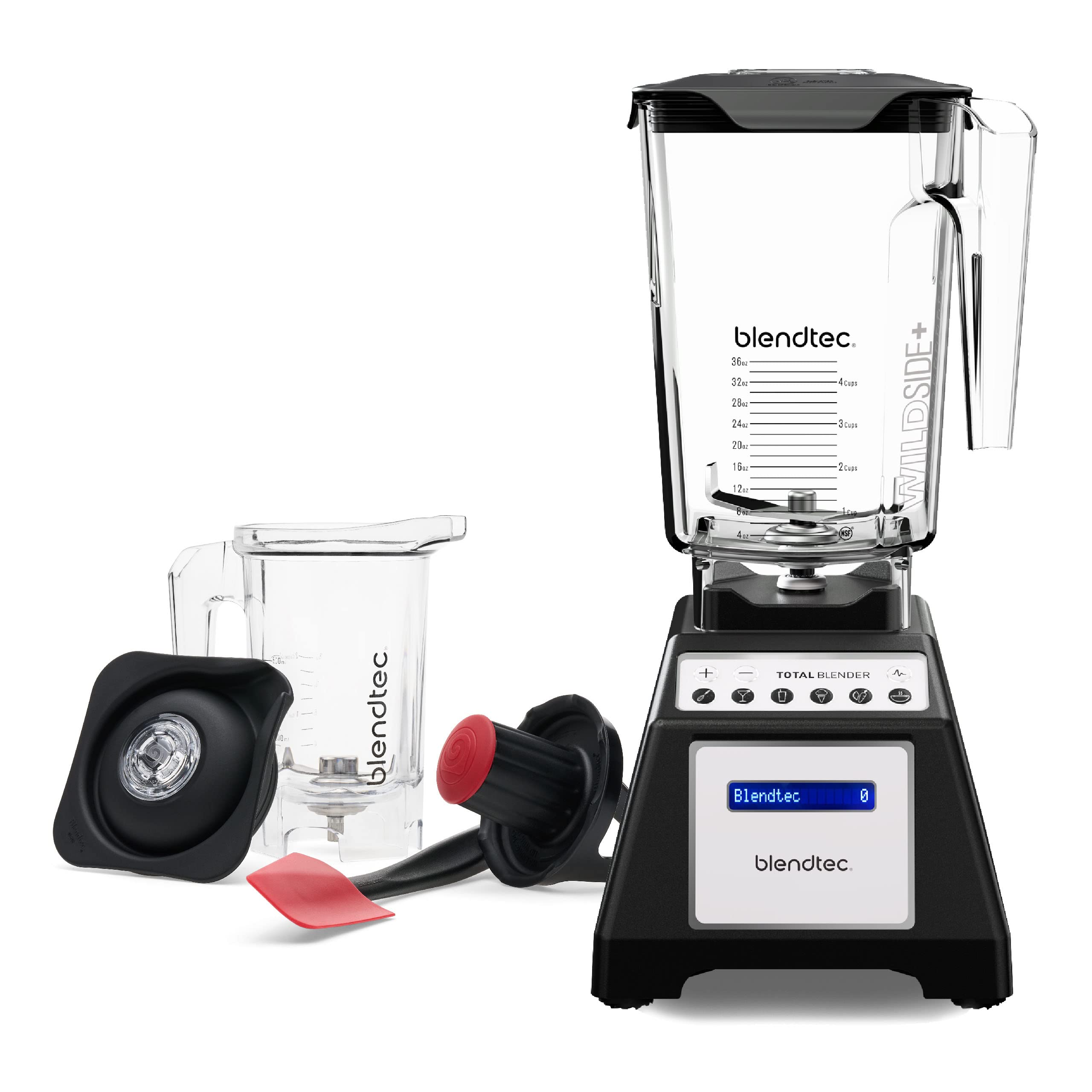 Blendtec Total Classic Original Blender with 90 oz WildSide+ Jar & 24 oz Twister Jar - Includes Spectacula Spatula - High Performance Kitchen Blender for Smoothies, Soups & Nut Butters - Perfect for Home & Commercial Use