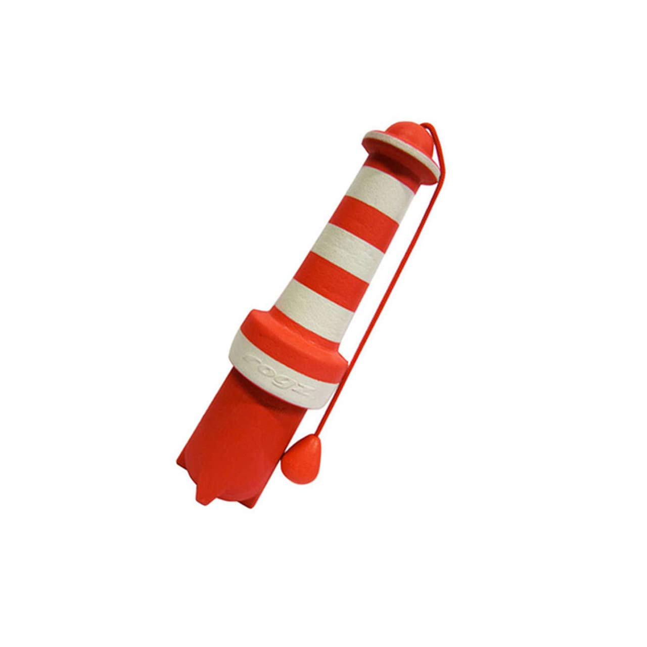 Rogz Floating Dog Toy - Durable Lighthouse Design in Red & White for Large Water Dogs - Perfect for Pool, Beach & Outdoor Water Play