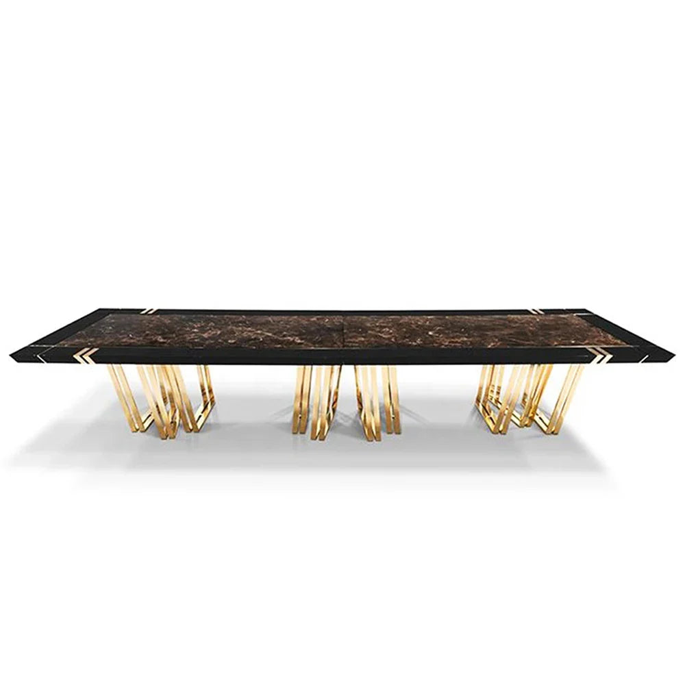 Luxury Bronze Marble Dining Table - Modern Round Kitchen Table for Dining Room, Restaurant & Home Decor - Elegant Centerpiece for Family Gatherings & Dinner Parties