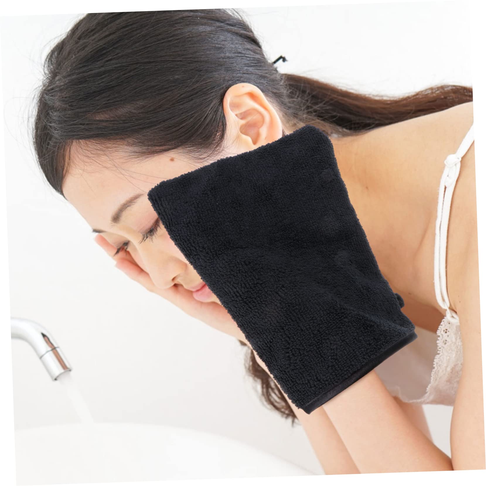 Soft Exfoliating Gloves for Face Cleaning & Makeup Removal - Set of 8 for Spa & Skincare