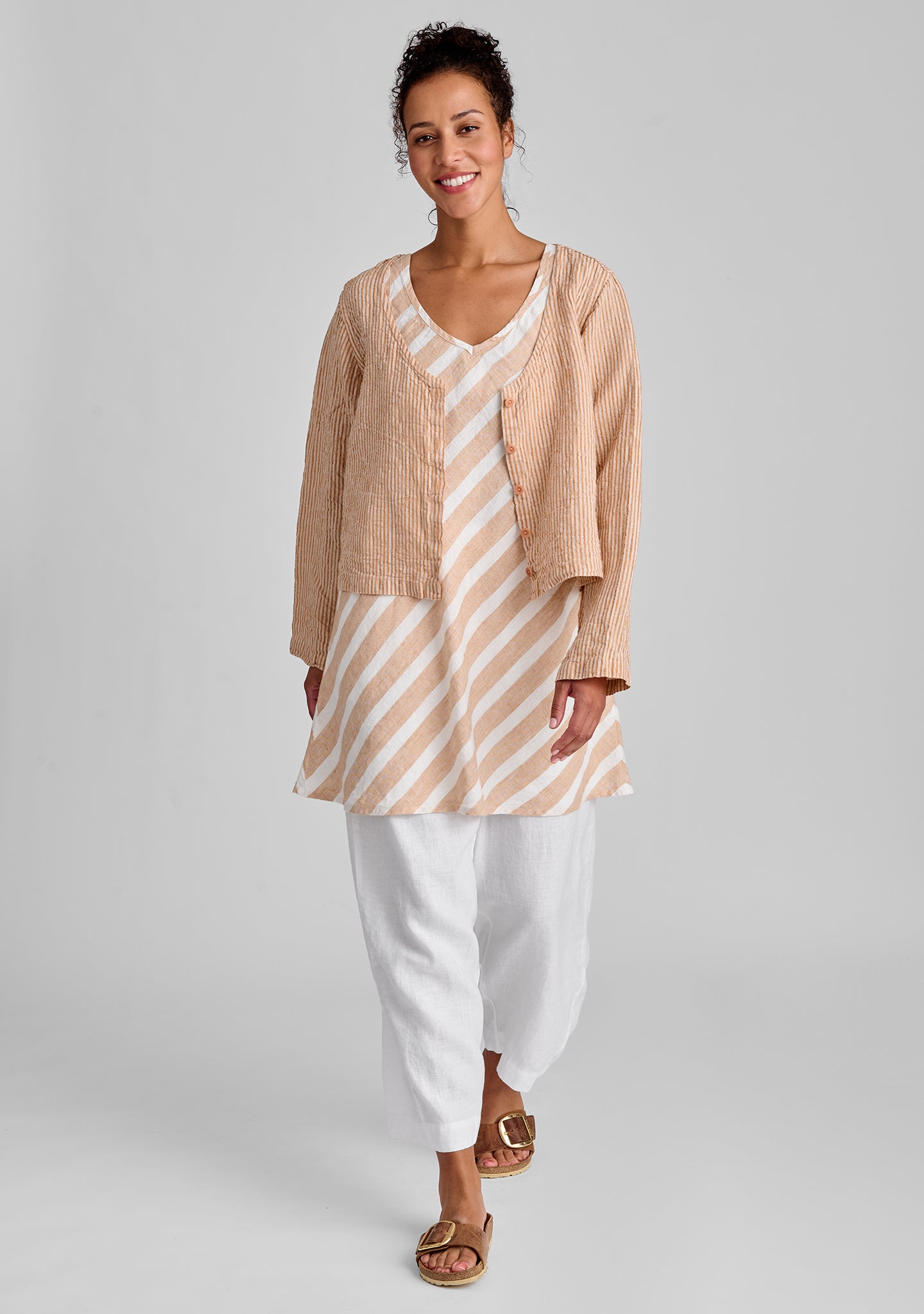 Vee Cardi Linen Cardigan for Women - Lightweight Summer Cover-Up for Beach, Office & Casual Wear