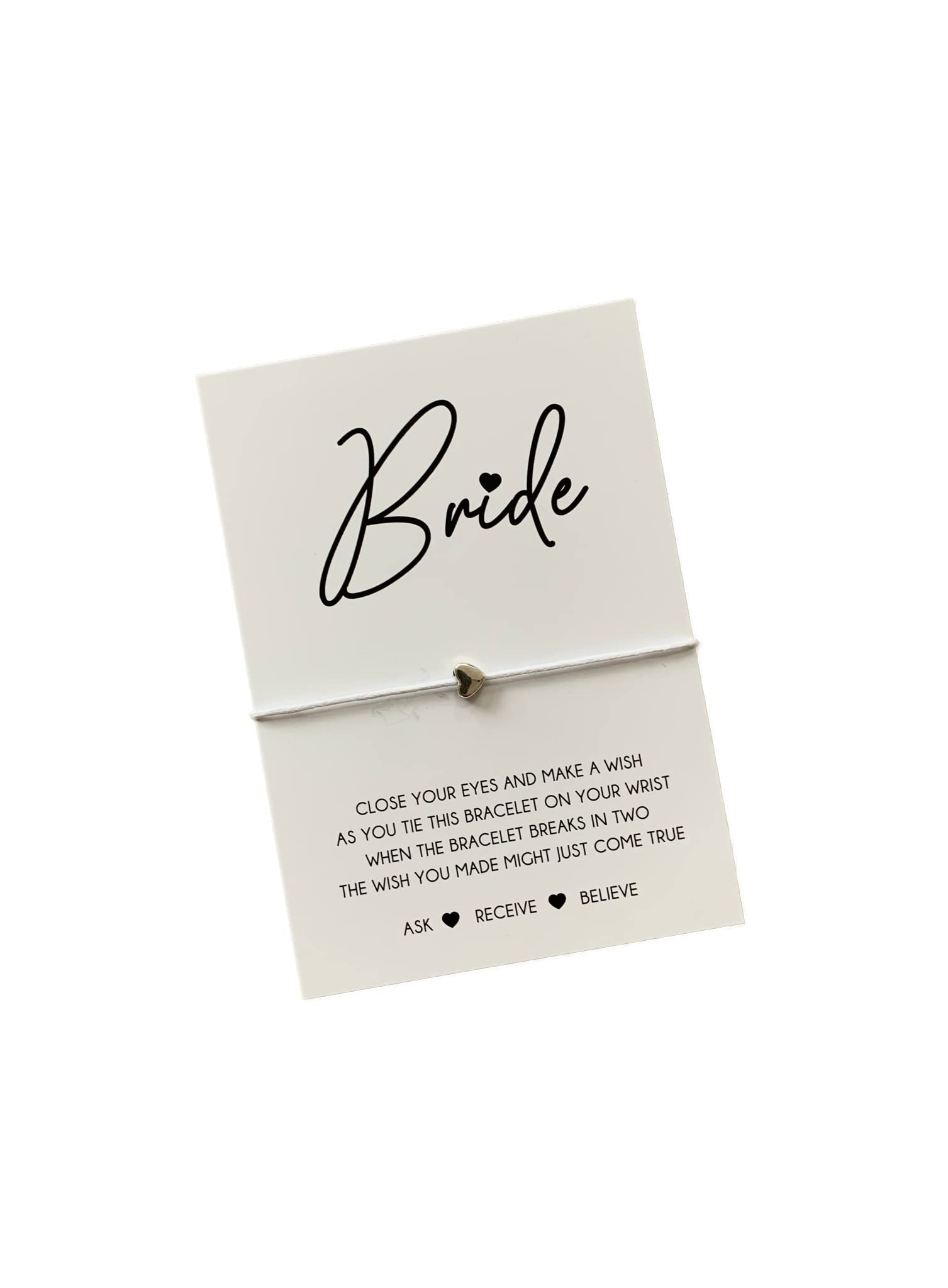 Elegant Bridal Bracelet - Perfect Wedding Gift for Bride & Bride-to-Be | Wish Bracelet for Bridal Shower, Bachelorette Party & Wedding Day