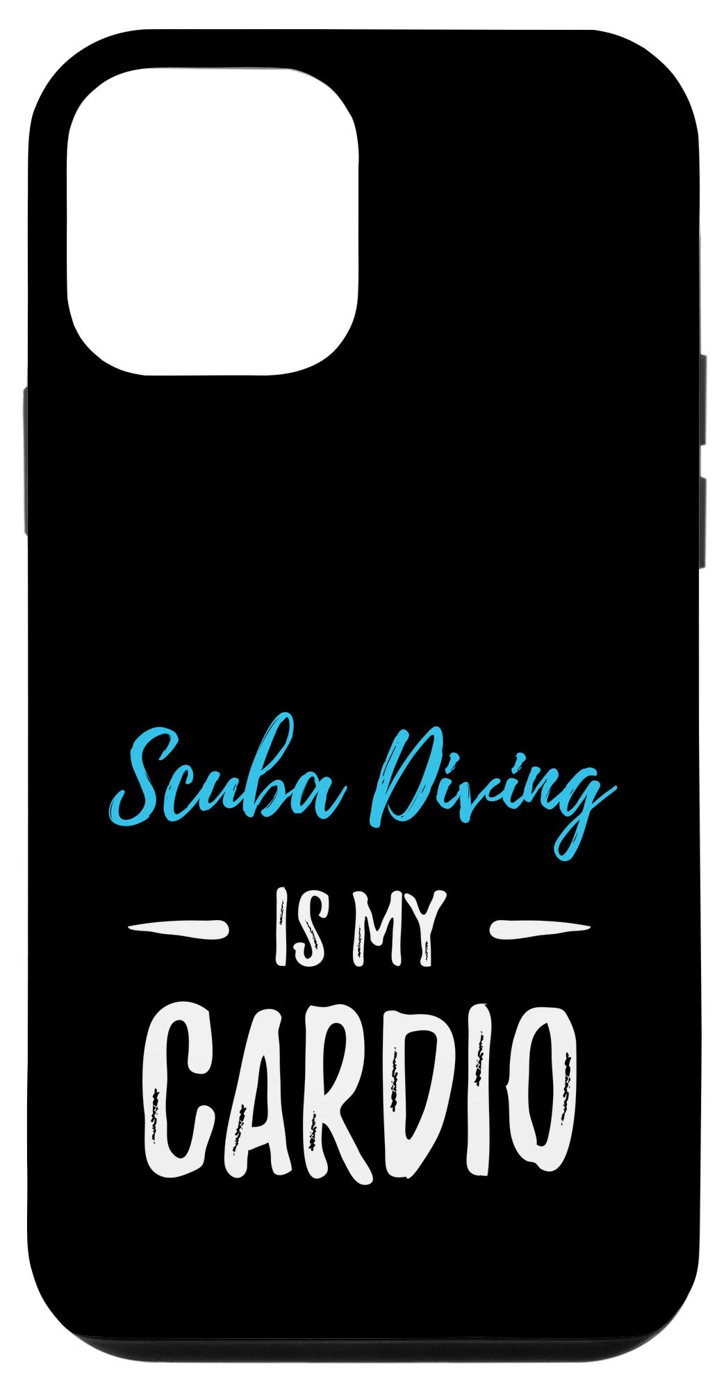 Funny iPhone 12 Mini Scuba Diving Is My Cardio Phone Case - Waterproof Protective Cover for Swimming, Beach & Outdoor Activities