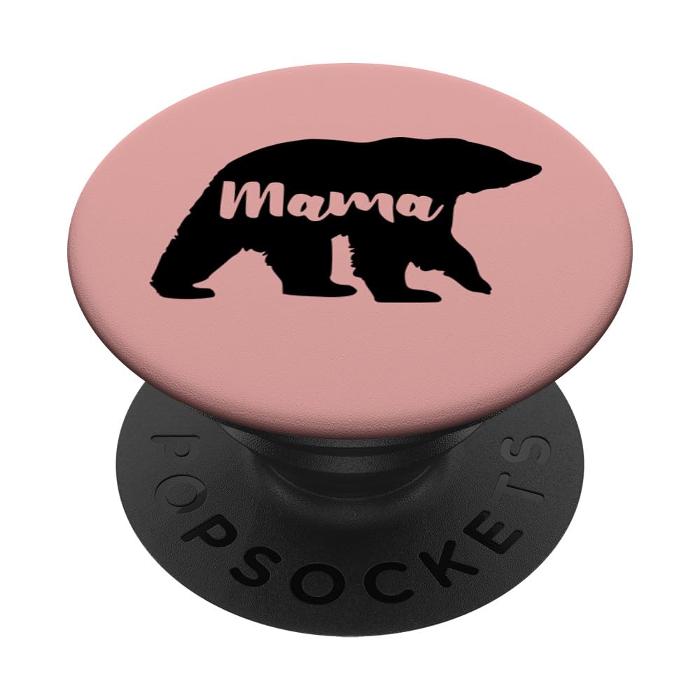 Black Mama Bear Rose PopSockets Standard PopGrip - Swappable Phone Grip & Stand for iPhone, Samsung & Smartphones - Perfect for Selfies, Calls & Secure Phone Handling