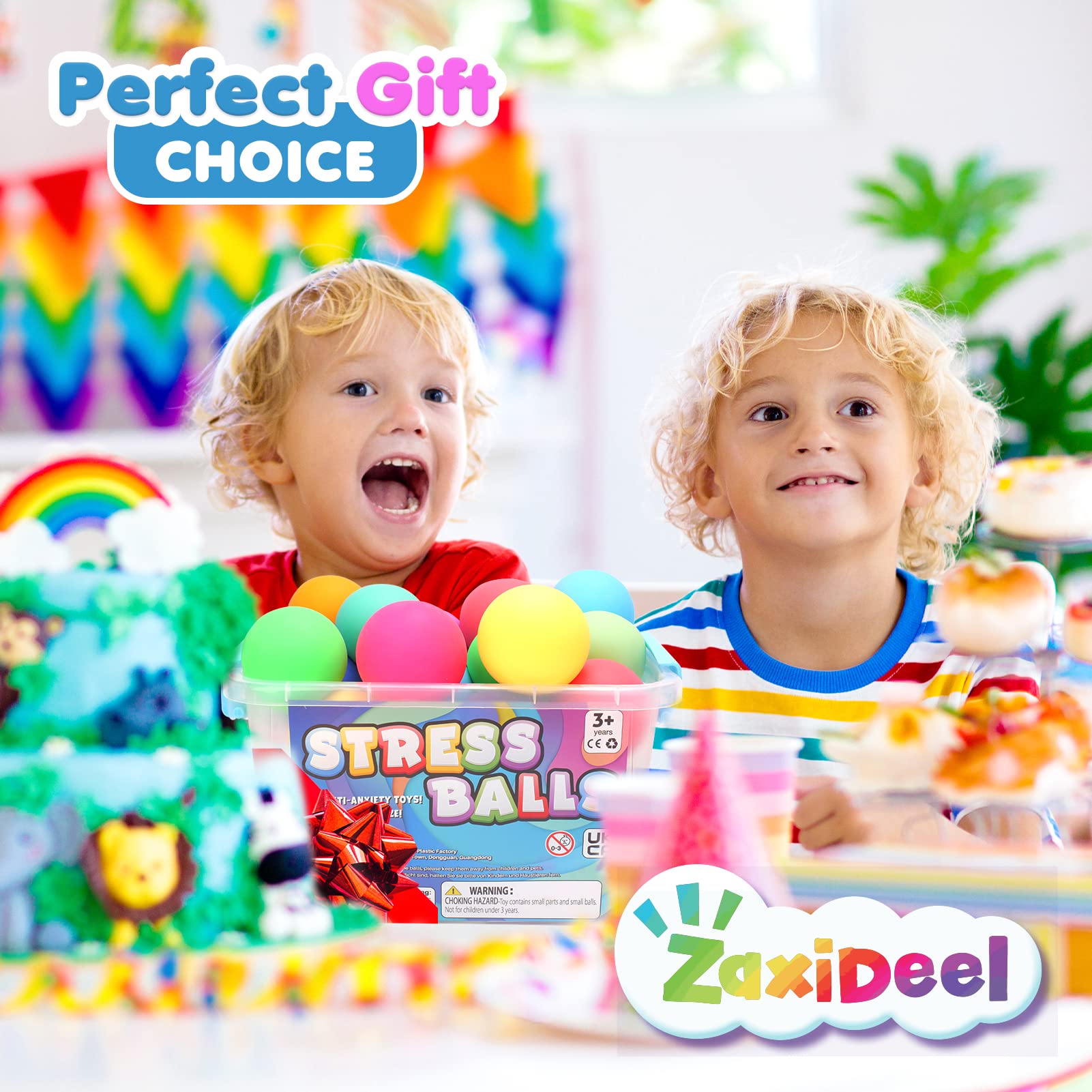 24 Pack Slow Rising Stress Balls - Stretchy Fidget Toys for Anxiety Relief & Hand Therapy | Sensory Squishy Stress Relief Balls for Students, Office Workers & Classroom Prizes | Perfect for Stress Management, Focus Improvement and Sensory Play