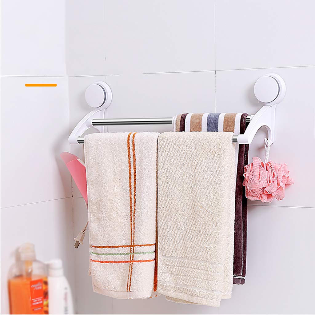 Foldable Wall Mounted Double Towel Holder with Towel Bar - Polished 304 Stainless Steel Bathroom Towel Shelf - Durable & Rustproof for Hotel, Home, Bathroom - Perfect for Spa, Gym & Guest Room Organization