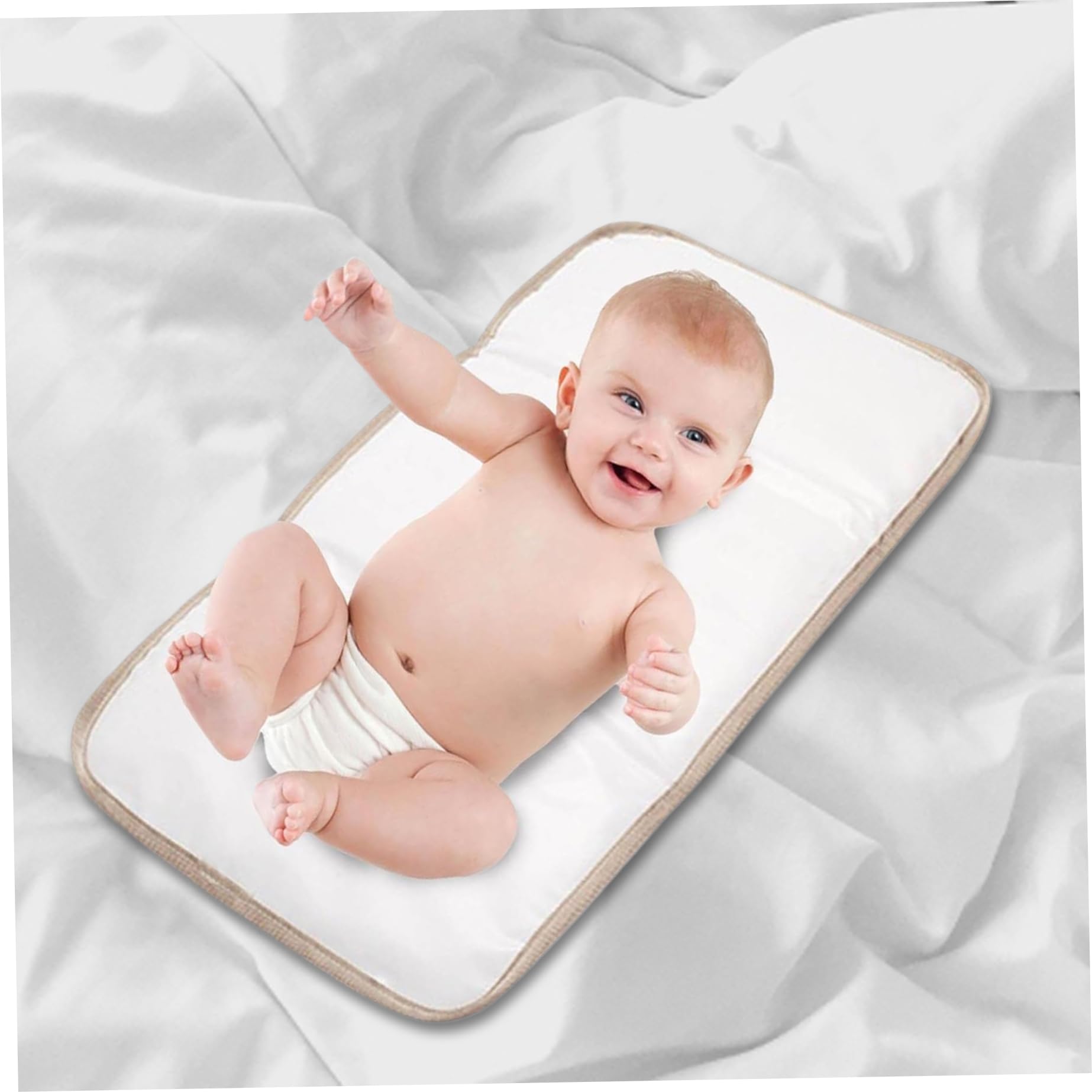 Waterproof Foldable Changing Mat 23x12 - Portable Diaper Changing Pad for Newborns | Travel, Home & Outdoor Use | Elegant & Lightweight Baby Changing Station for Nursery, Car & On-the-Go