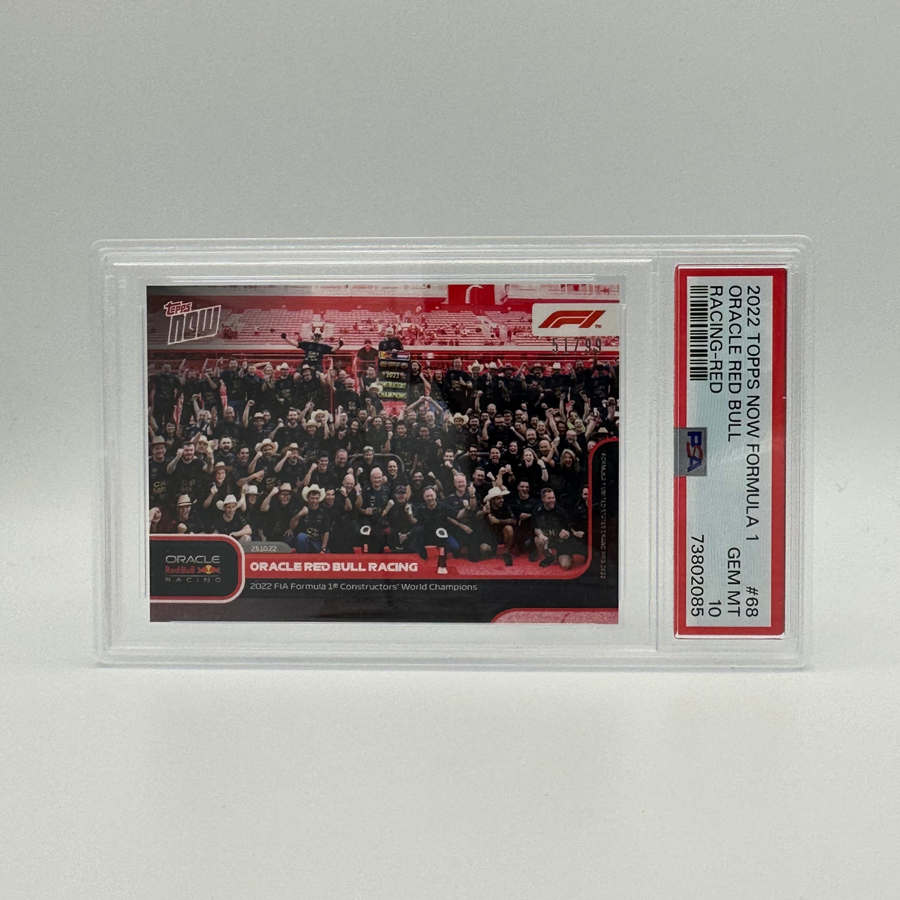 PSA 10 51/99 ORACLE RED BULL RACING #68 Trading Card - Rare Collectible for F1 Fans & Sports Memorabilia Enthusiasts - Perfect for Display, Investment & Racing Memorabilia Collections