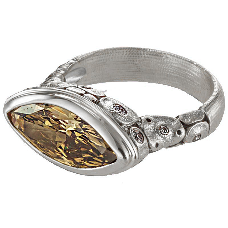 Alex Sepkus Harriet Flora Ring R183PMD - Elegant 18K Gold & Diamond Floral Ring for Women, Perfect for Weddings, Anniversaries, and Special Occasions