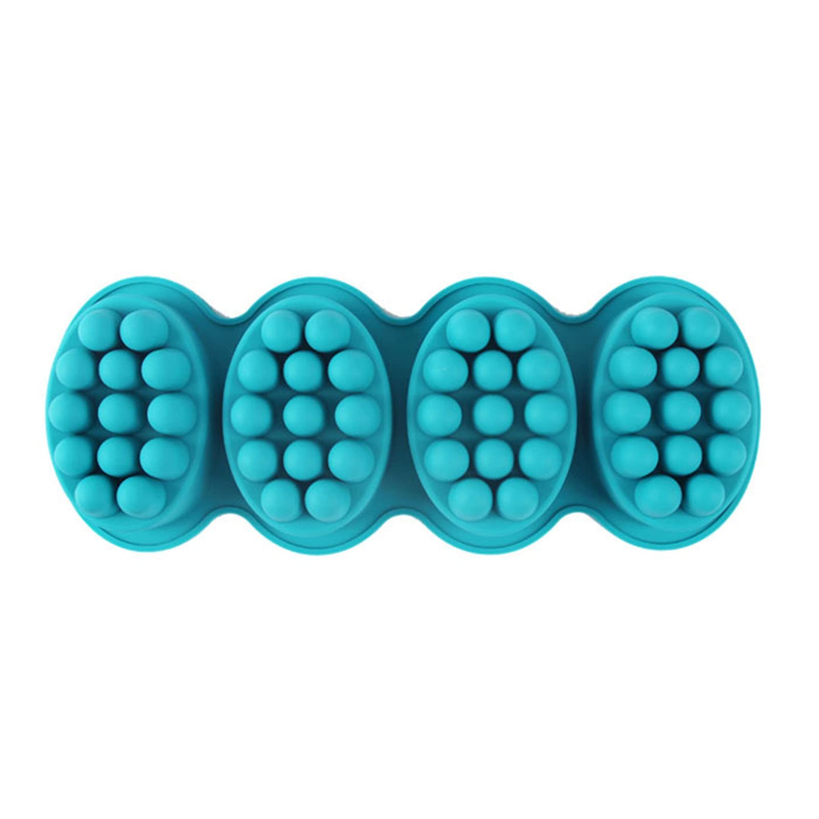 Premium Silicone Massage Bar Soap Molds - Nonstick & BPA Free Soap Making Kit for Handmade Soaps and Scalp Massagers (Turquoise) - Perfect for DIY Bath & Body Products, Spa Gifts, and Relaxation Therapy
