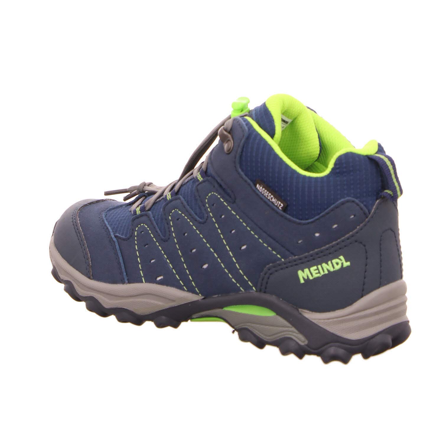 Meindl Boys Kids Lace-up Hiking Boots Waterproof Outdoor Shoes Blue/Lemon Tuam Jr. Size 28.0 EU - Perfect for Hiking, Camping & Outdoor Adventures