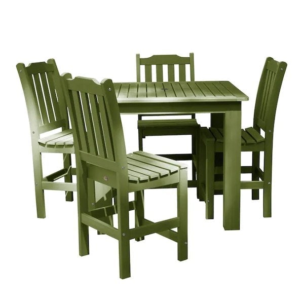 Lehigh 5-Piece Square Counter Height Outdoor Dining Set 42 x 42 - Perfect for Patio, Deck, Garden & Backyard Entertaining