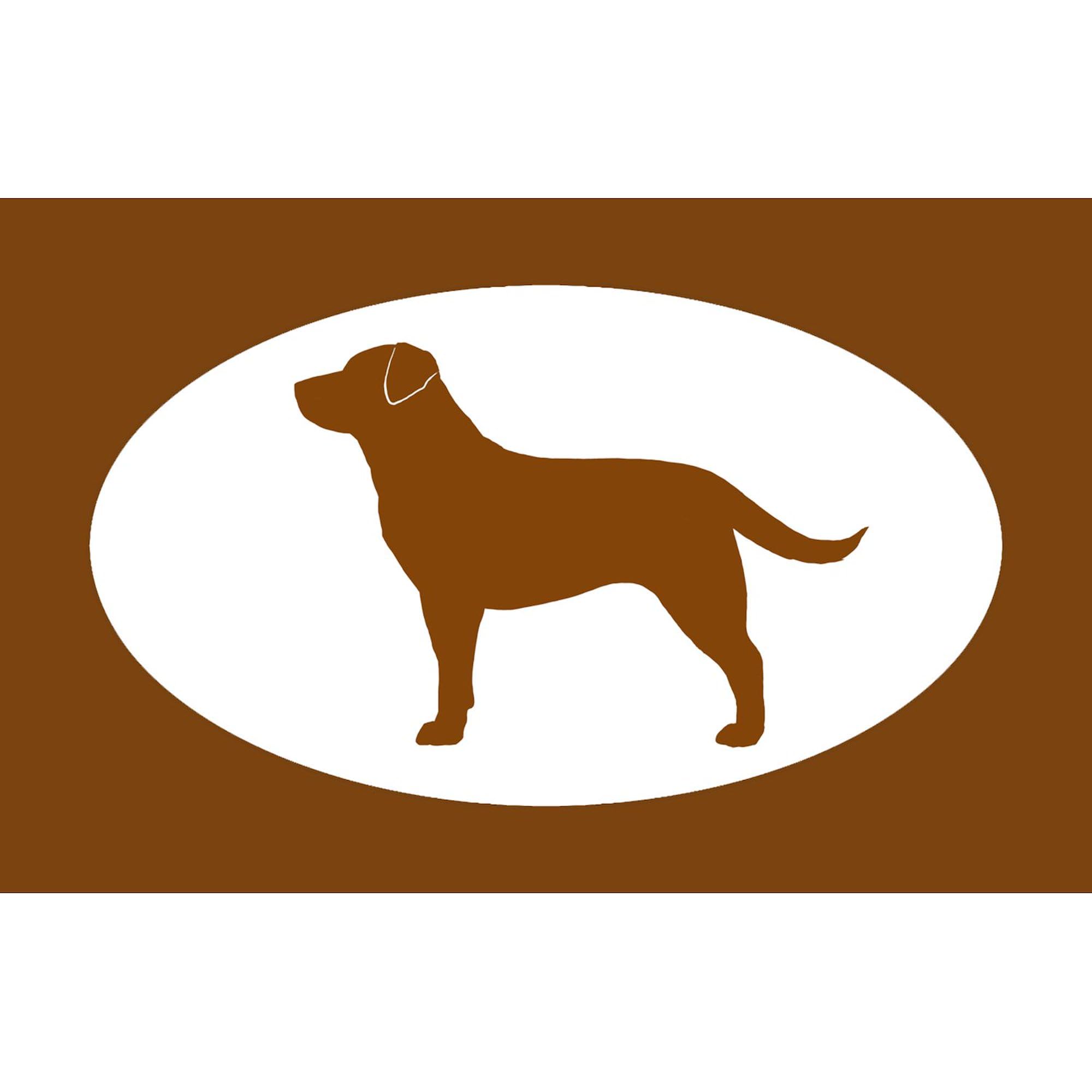 Chocolate Lab Sticker - Oval Car Bumper Decal for Pet Lovers