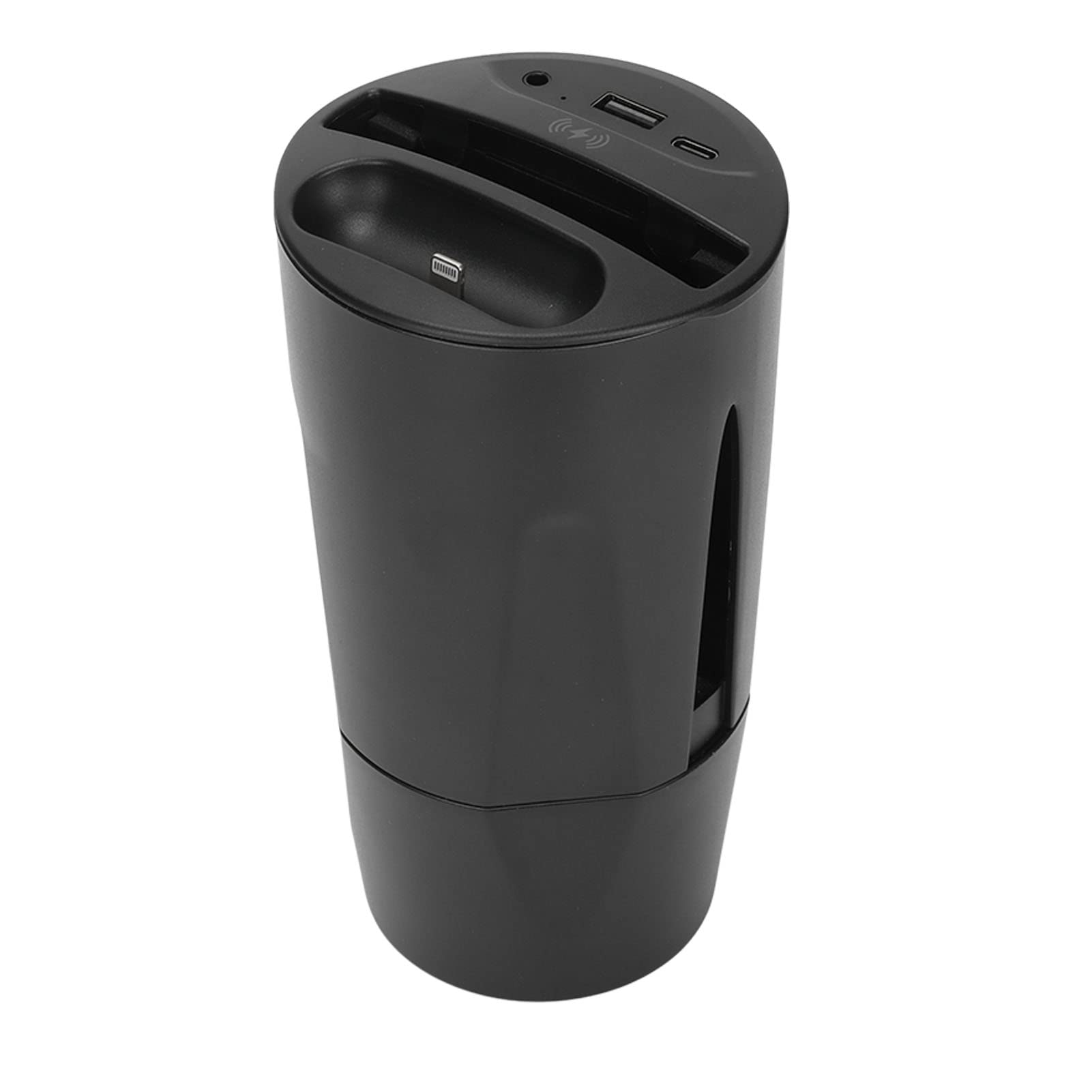 5-in-1 Qi Certified Car Wireless Charger Cup Holder - Fast Charging Station for iPhone, Samsung & AirPods - USB Type C Output - Perfect for Road Trips & Daily Commutes