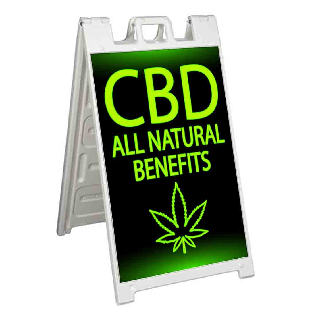 Premium CBD All Natural Benefits A-Frame Signicade (24
