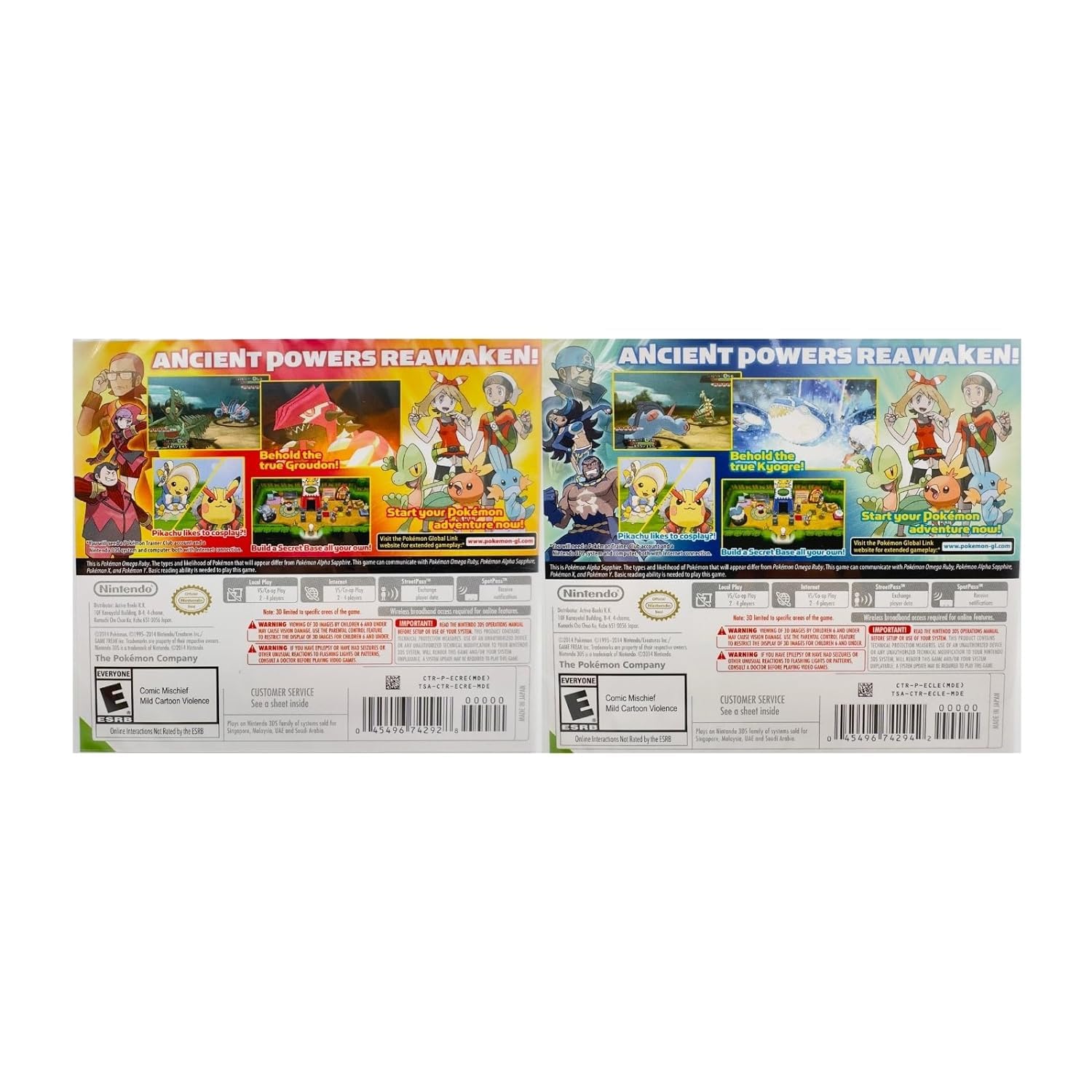 Pokemon Omega Ruby & Alpha Sapphire Dual Pack Bundle - Nintendo 3DS Game Set | Perfect for Collectors & Multiplayer Battles