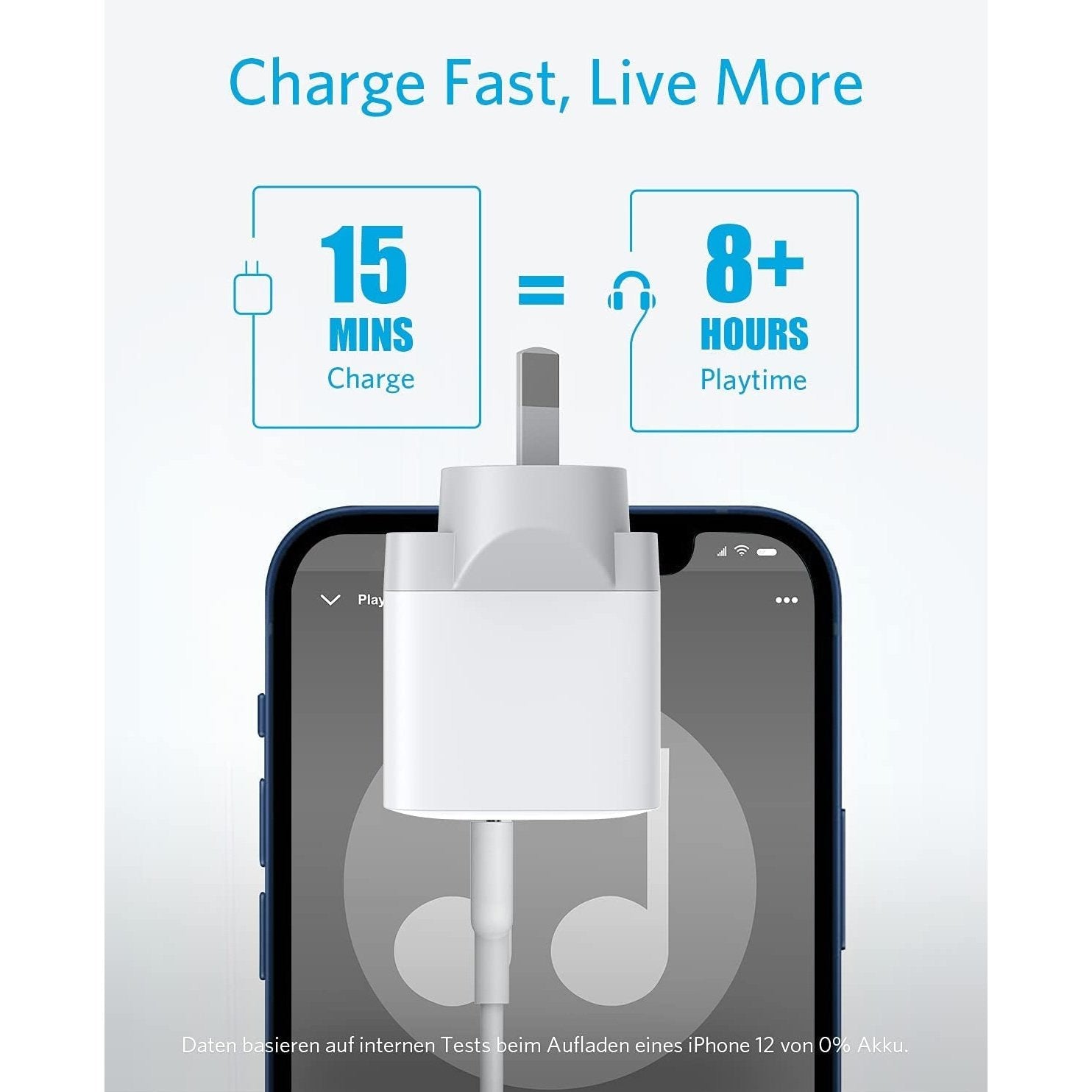 Anker PowerPort III 20W PD USB-C Fast Charger - Compact & Powerful Wall Charger for iPhone 14/13/12, Samsung Galaxy, iPad - Perfect for Travel, Home & Office Use