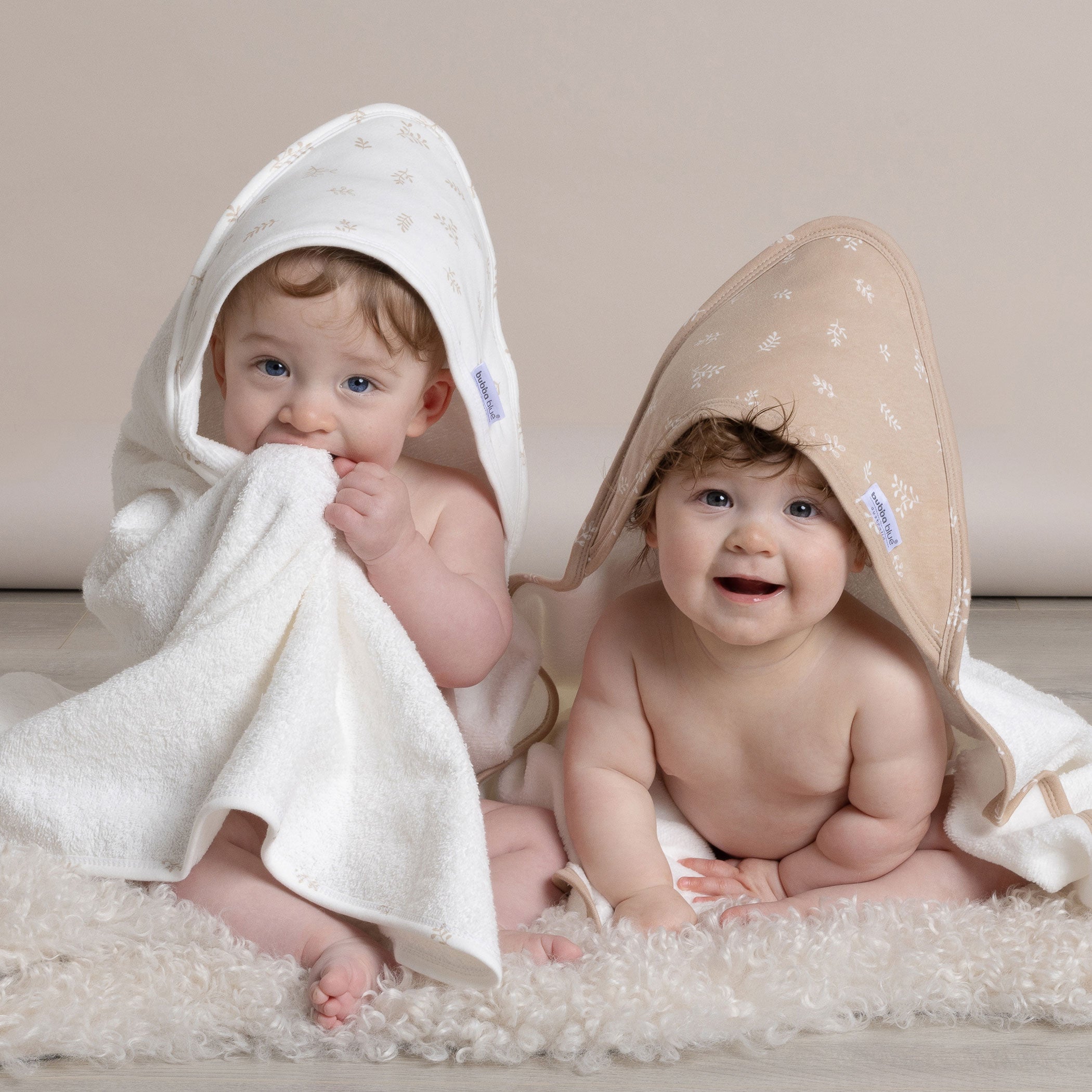Organic Cotton Hooded Towels 2-Pack - Soft & Absorbent for Babies & Kids - Perfect for Bath Time, Beach, and Pool - Chestnut Brown