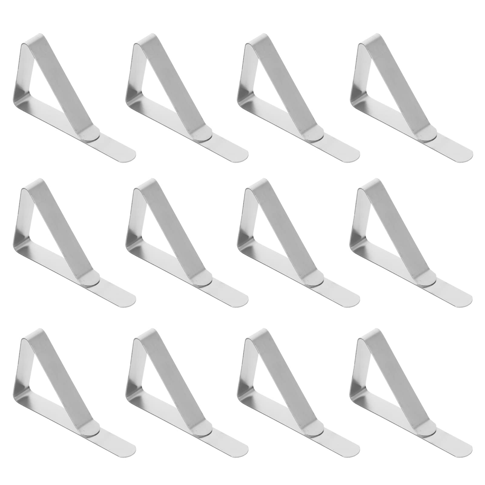 Scicalife 12 Pack Stainless Steel Tablecloth Clips - Heavy Duty Table Cover Clamps for Picnic, Dining & Restaurant Use - Secure Tablecloth Holder for Outdoor & Indoor Events