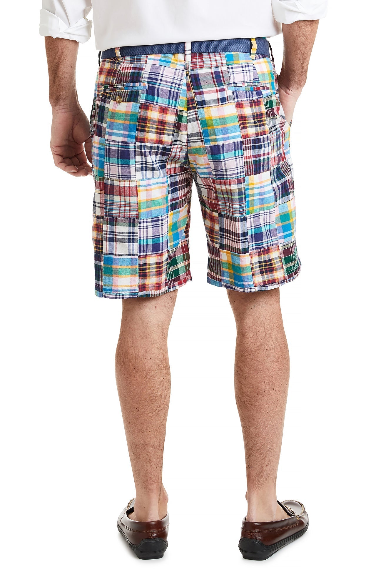 Cisco Short Falmouth Patch Madras Shirt - Stylish Casual Button Down for Men | Perfect for Summer Outings & Beach Vacations