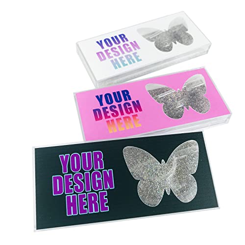 Comango Wholesale 50pcs Clear Plastic Sliding 3D Mink Eyelash Box Case - Customizable Empty Lash Packaging for Makeup Artists & Retailers (Silver) | Perfect for Salon Storage, Wholesale Display & Travel Organizer